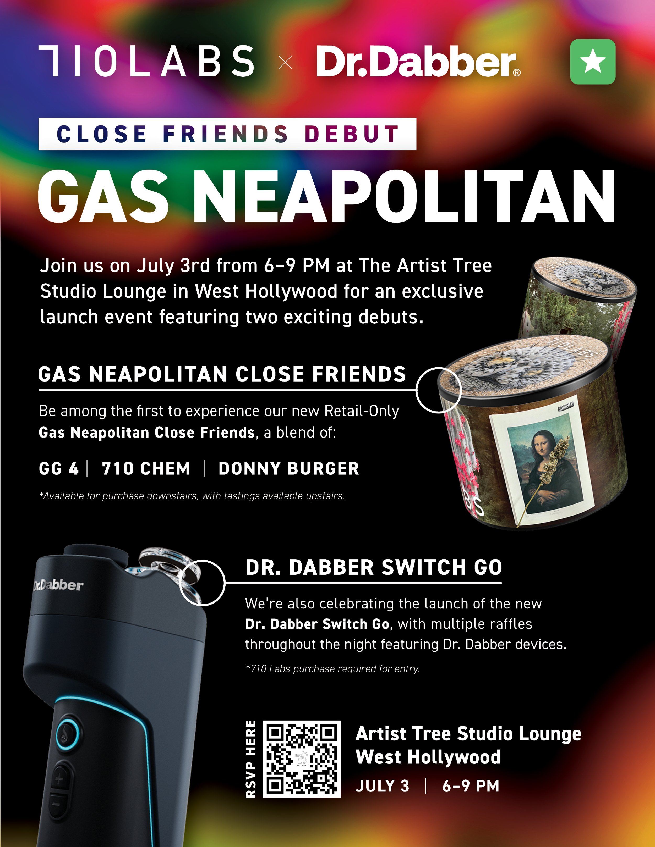 710 Labs Gas Neapolitan Debut + Dr Dabber Switch GO Release