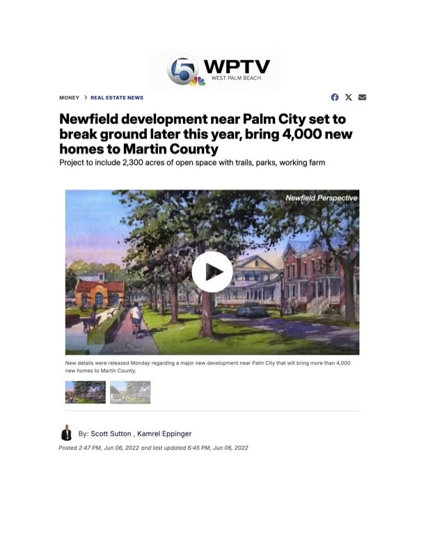 WPTV (NBC Palm Beach County): Newfield Announcement - Mattamy Homes 