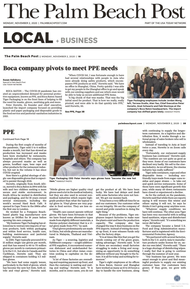 Palm Beach Post: Boca Company Pivots to Meet PPE Needs