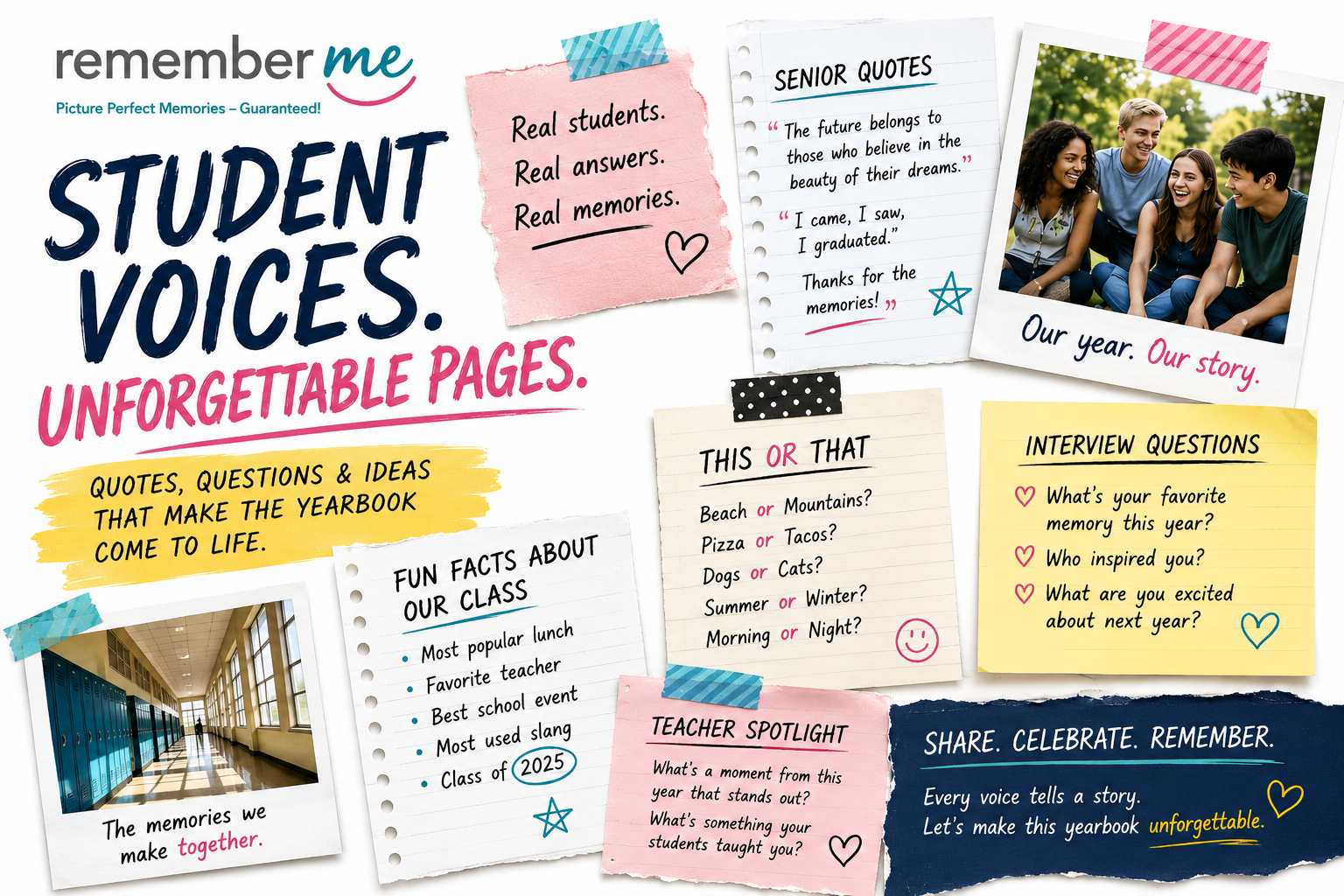 Student Yearbook Ideas: Quotes, Interview Questions &amp; Fun Content for Every Grade