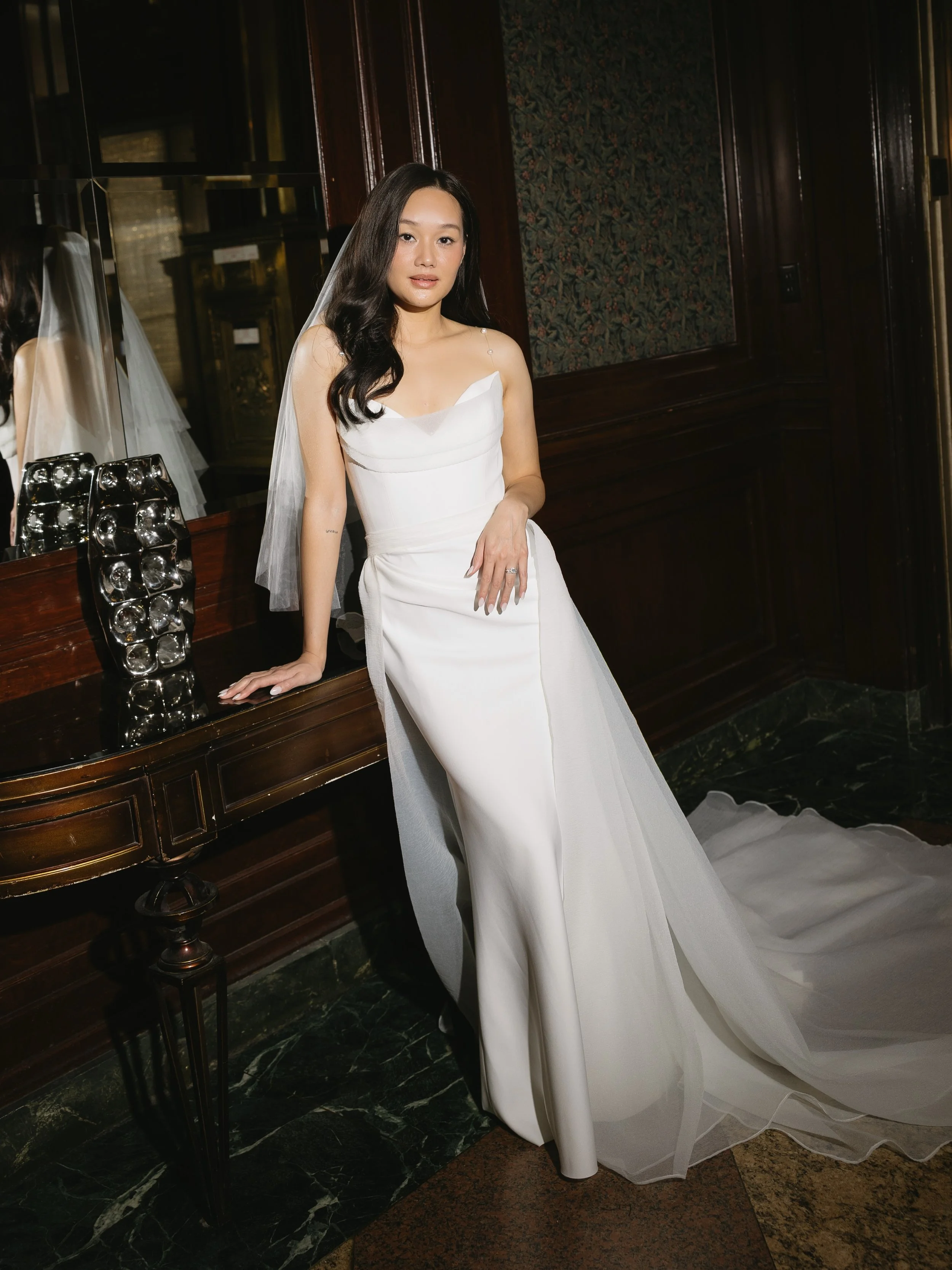 From the beginning, Anna envisioned something timeless and romantic, with thoughtful details that felt true to her personal style.

Haven by Newhite is a beautifully structured silhouette with a soft flowing organza that brings together a look that f