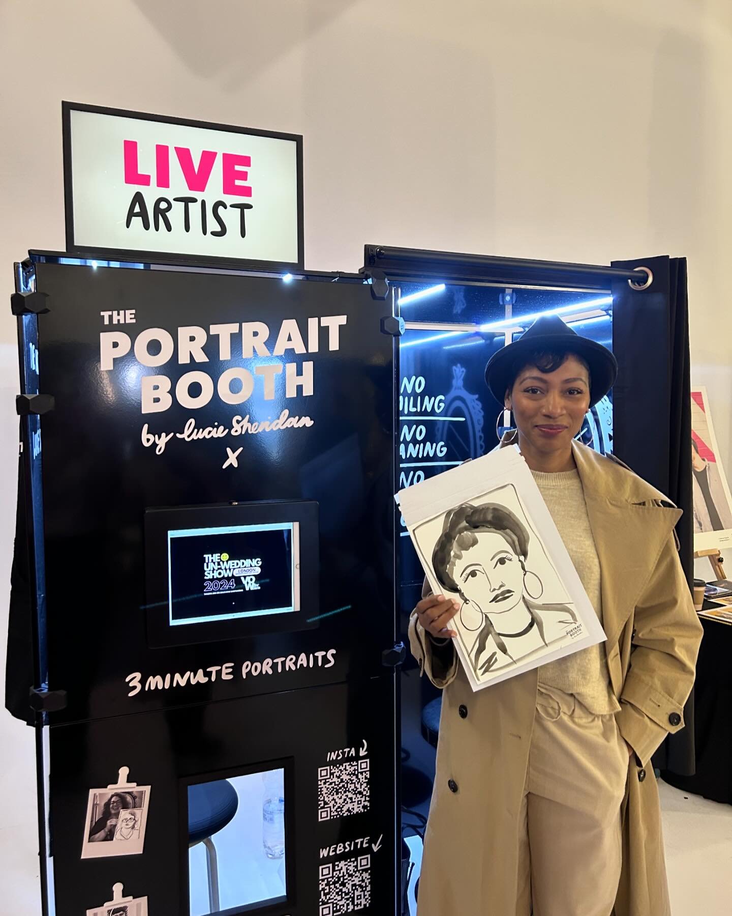 Imagine having a live portrait artist right there, in the midst of your festivities, capturing the love, and joy of your guests in just three minutes. Each painted portrait is a personal keepsake to cherish. Embrace the unconventional, embrace the ex