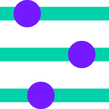 Tre blå kugler placeret på en baggrund med grønne og sorte striber.