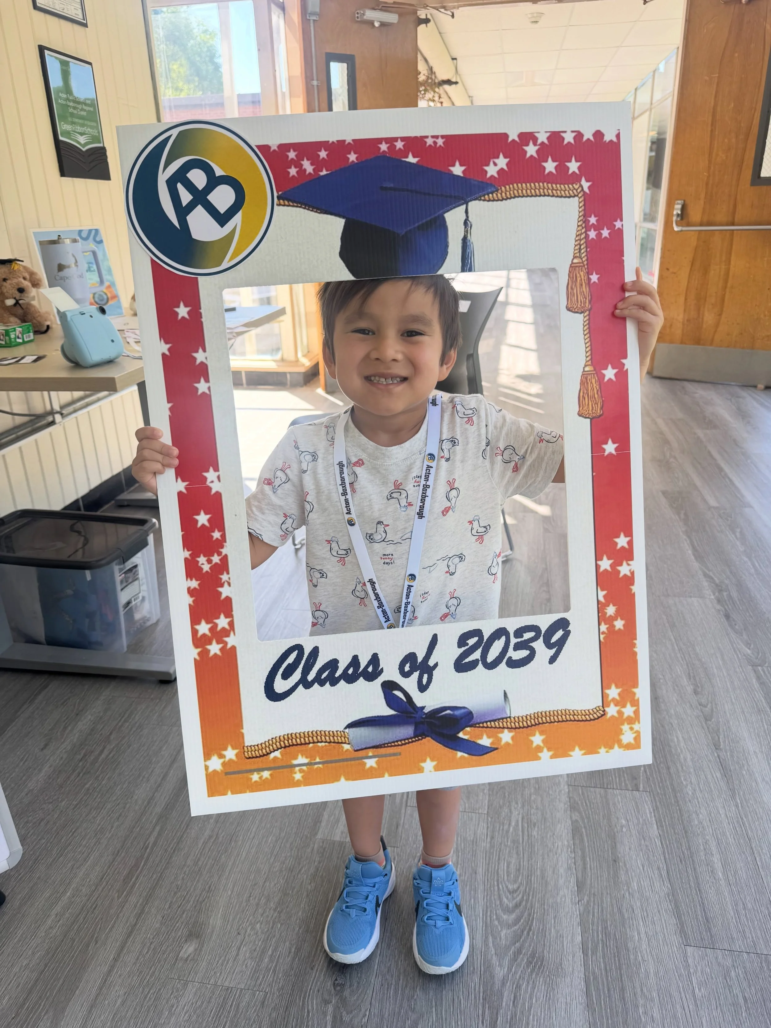 Look who will be starting kindergarden in the fall. Matteo is excited to start taking the bus to school. #classof2039