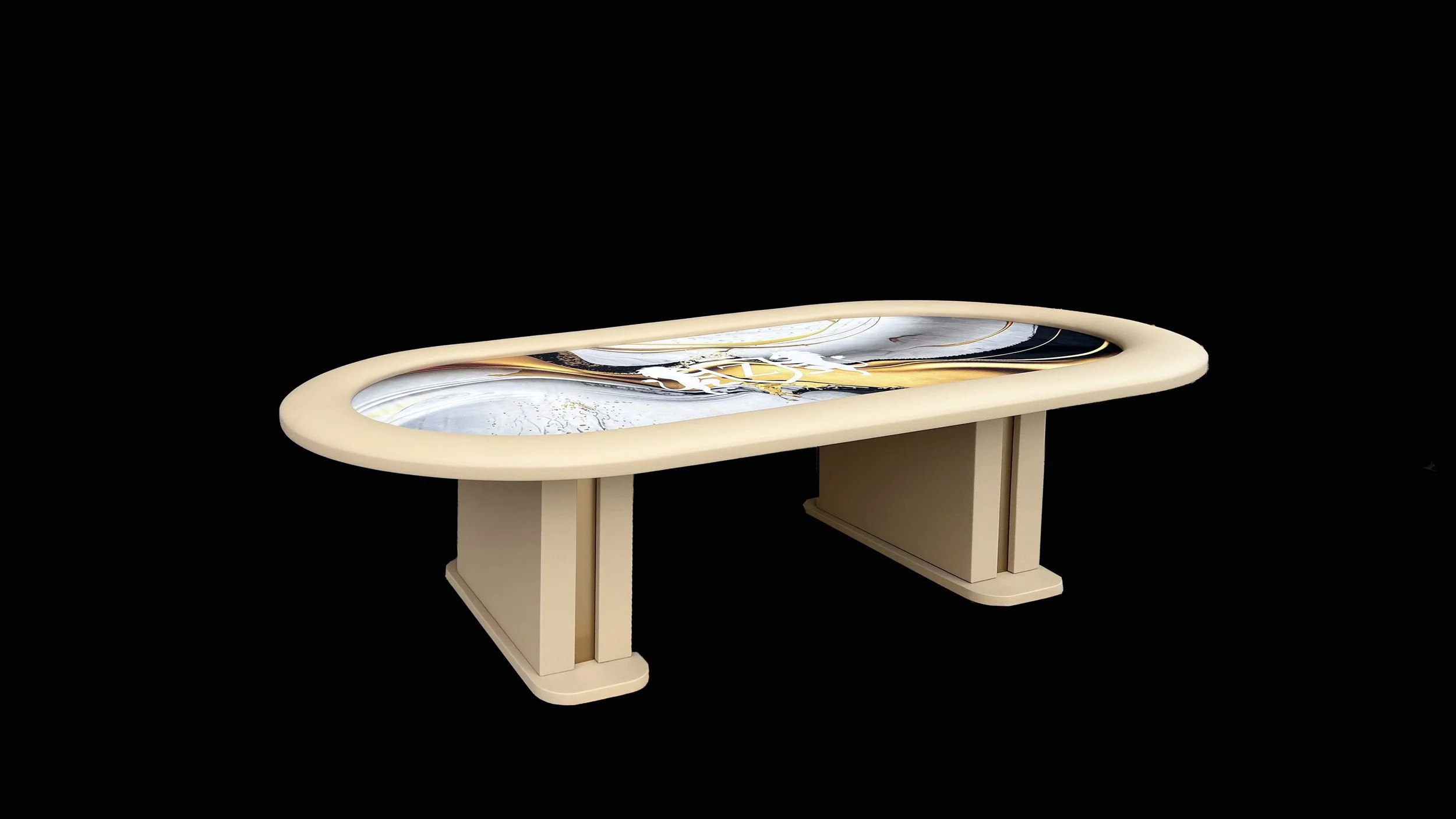 Custom size 2200x1100 mm liquid gold