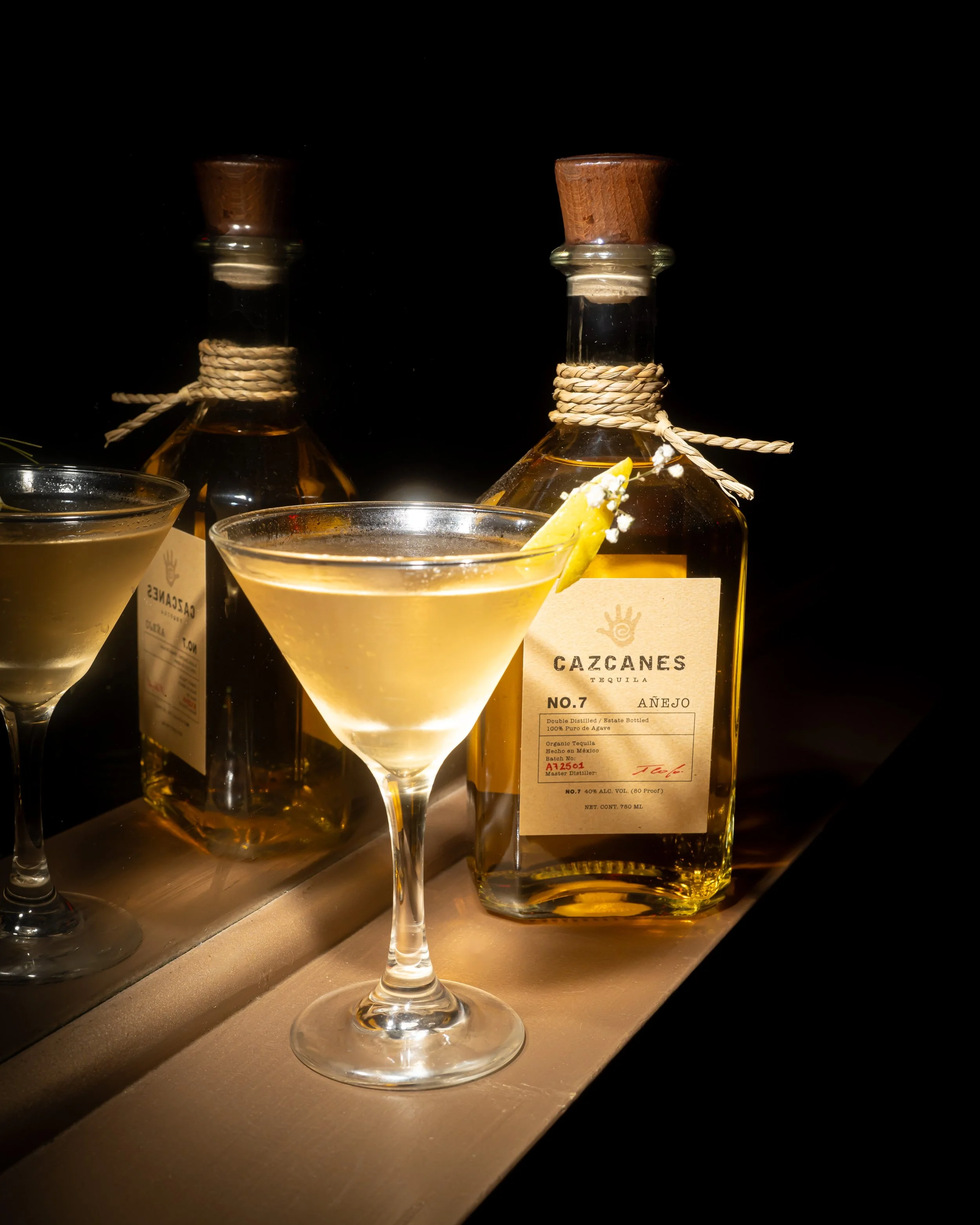 A Martini featuring Cazcanes tequila. Shot by Maya Seaman, San Diego cocktail photographer.