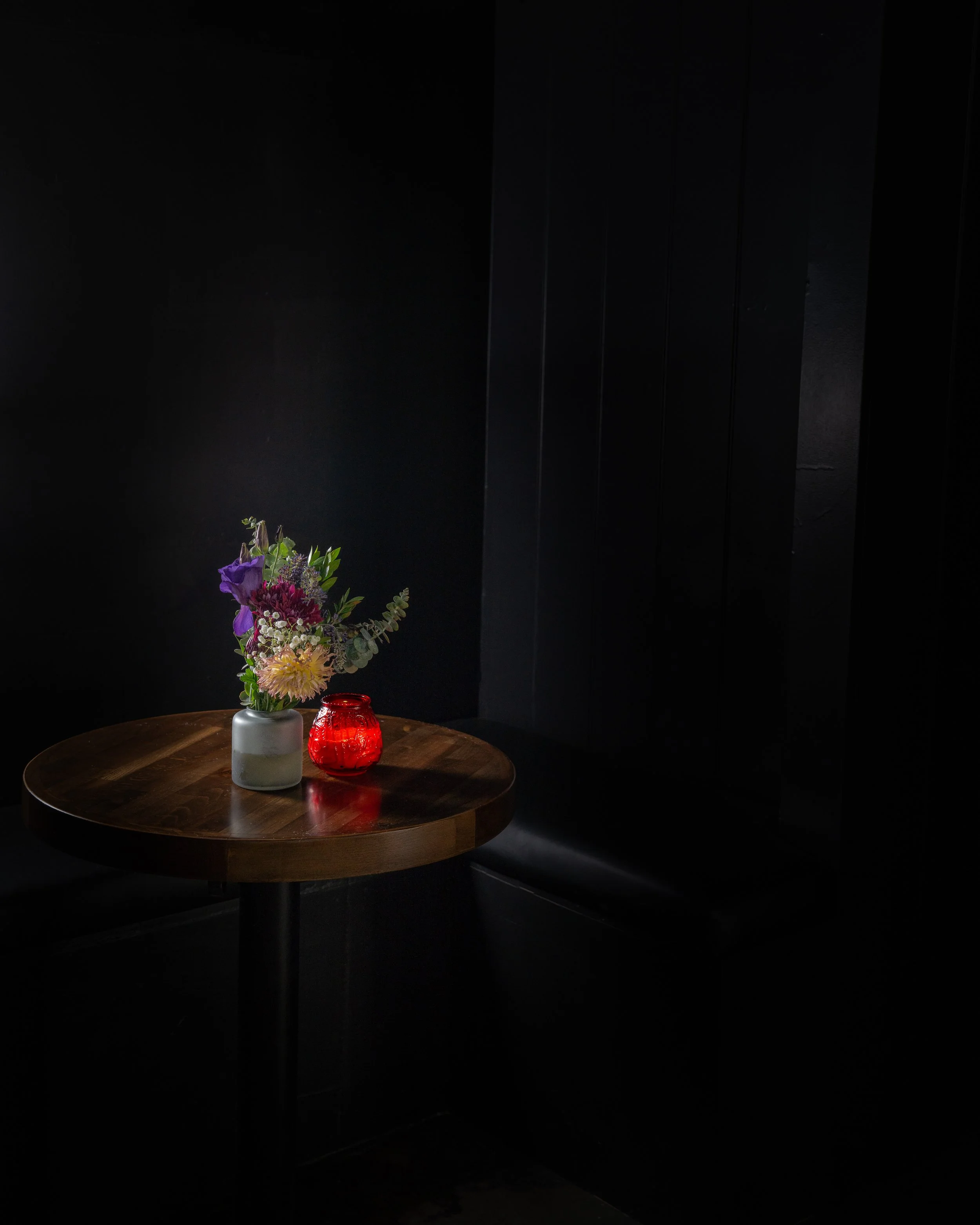 A quiet corner at Good Enough Cocktail Club in Little Italy. Shot by Maya Seaman, San Diego bar and restaurant photographer.