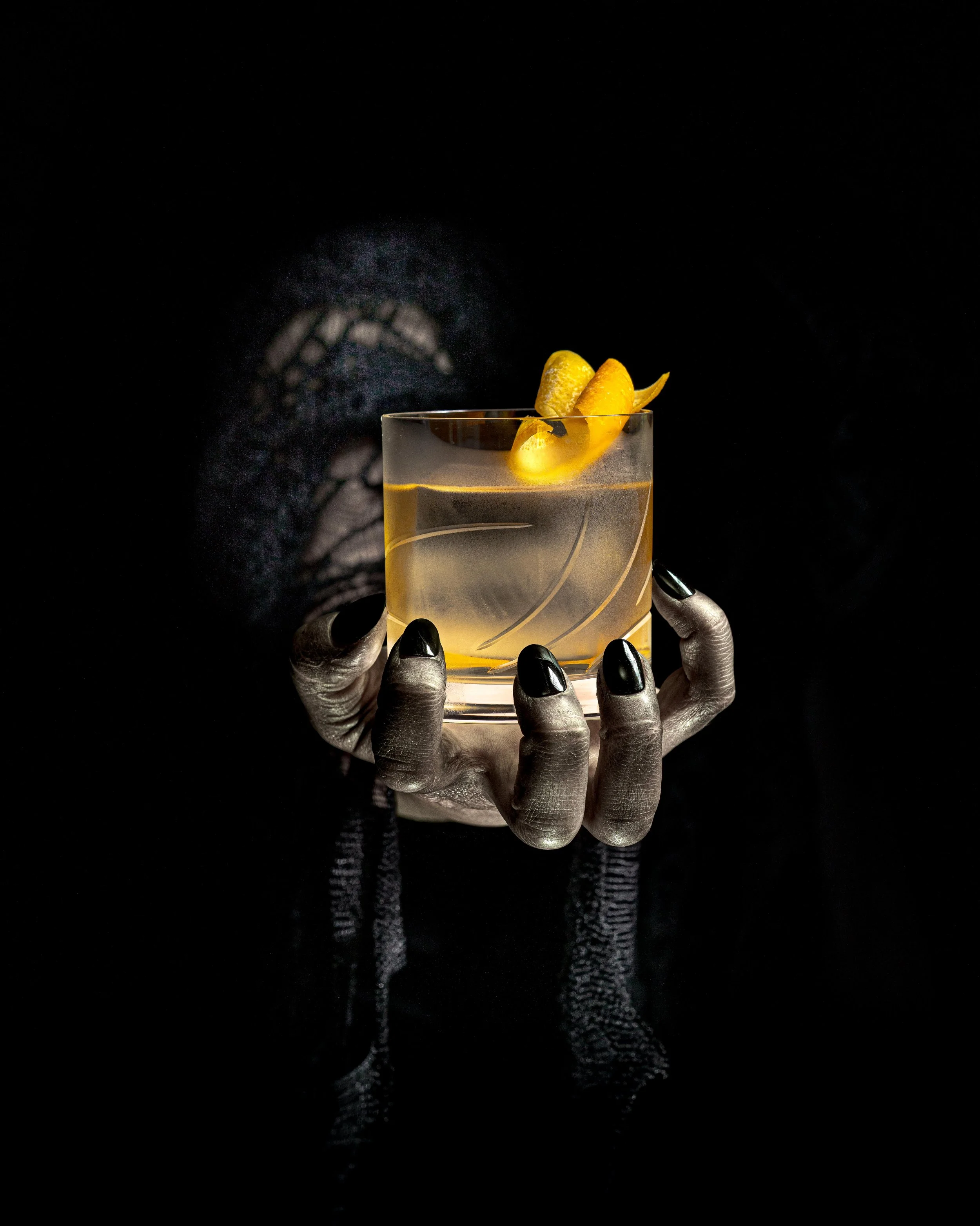 A spooky cocktail. Shot by Maya Seaman, San Diego cocktail photographer.