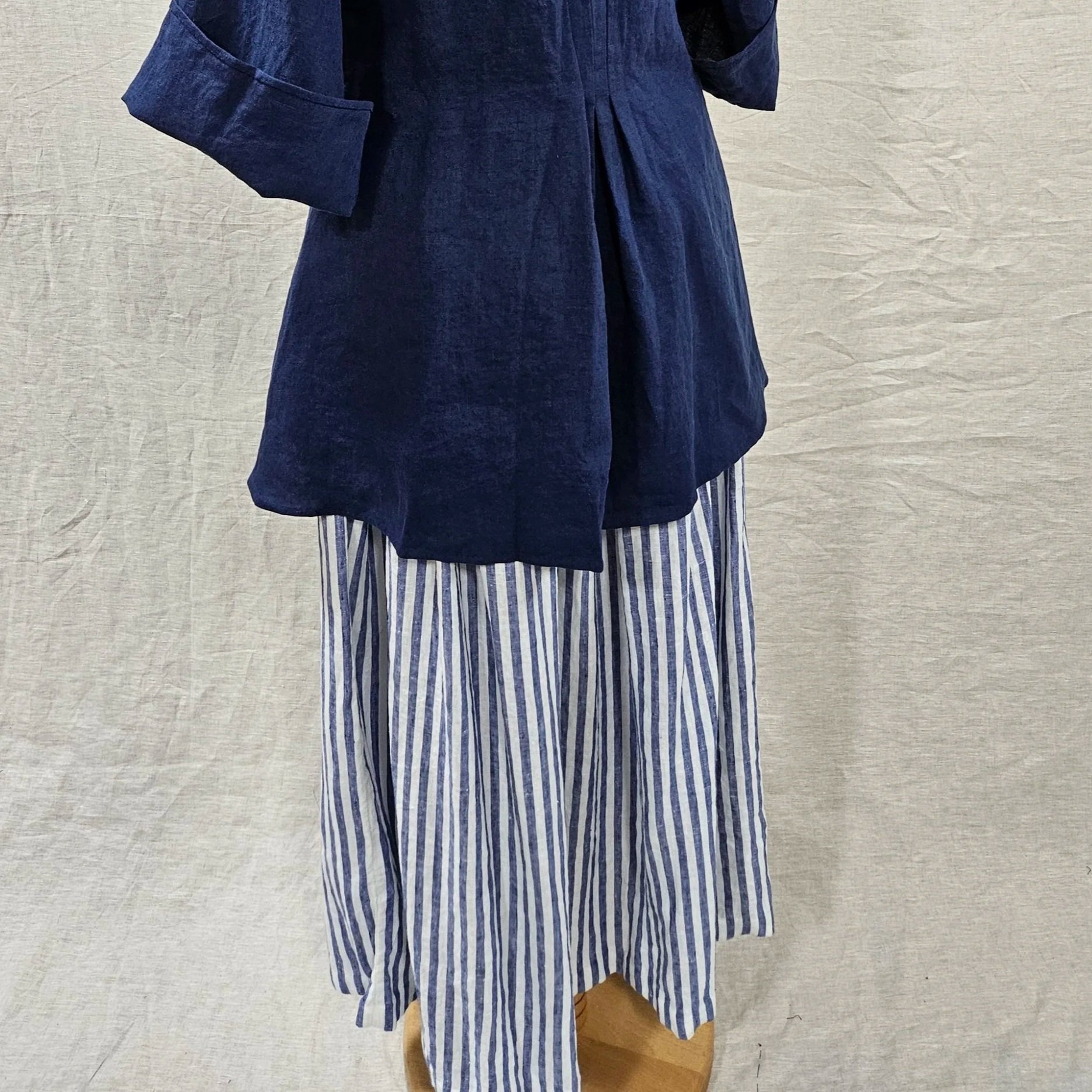 Blue/White Stripe Petticoat-L