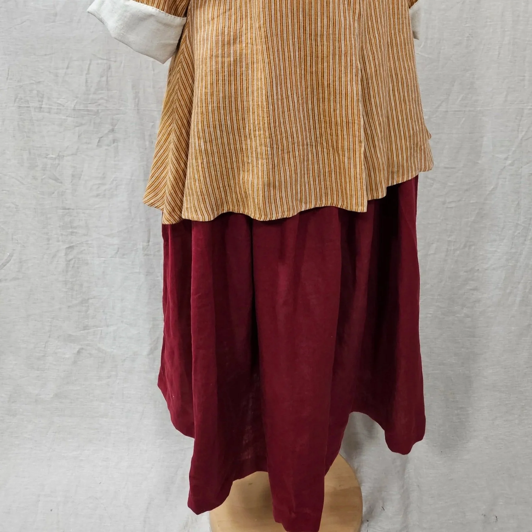 Red Linen Petticoat-L