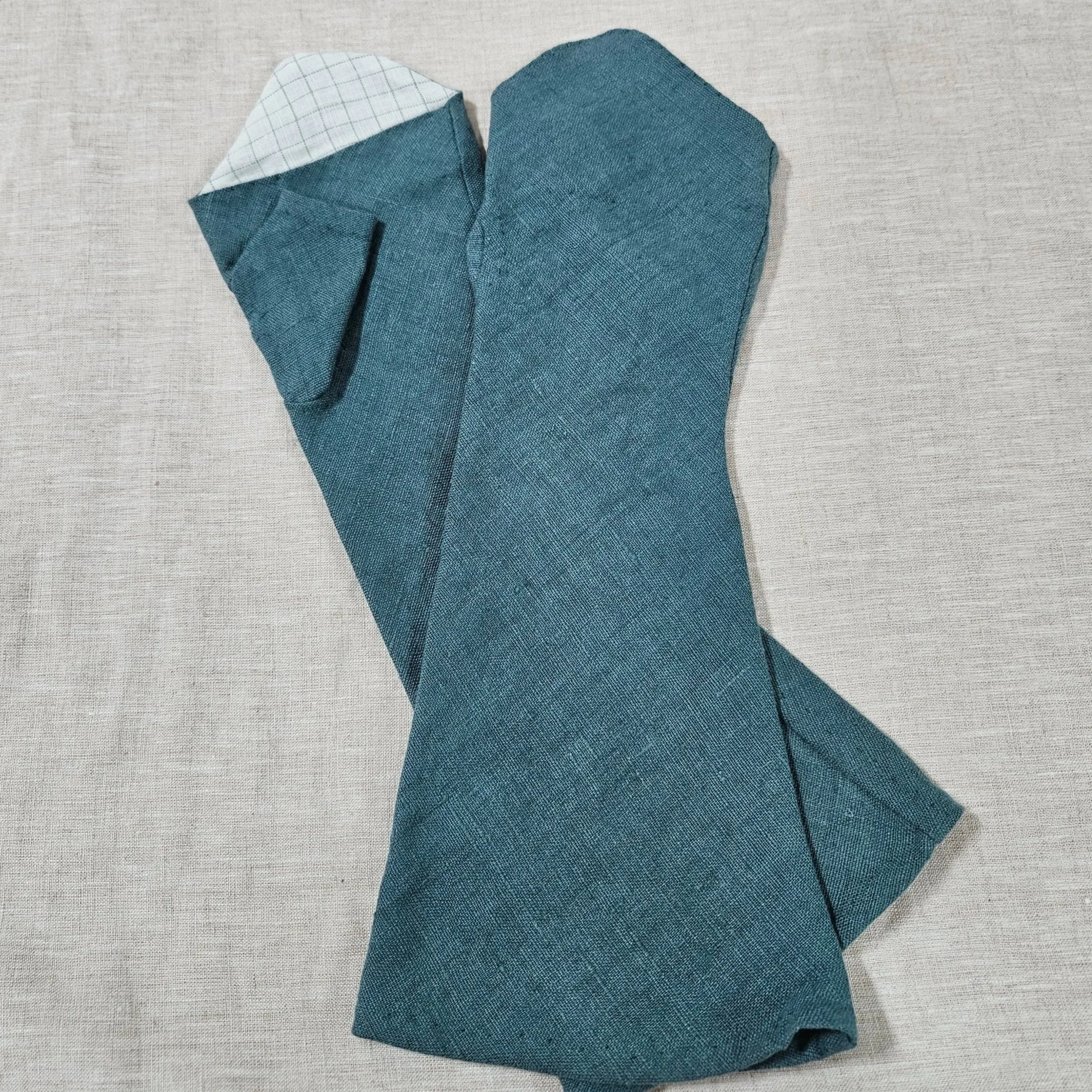 Lagoon Linen Mitts-L