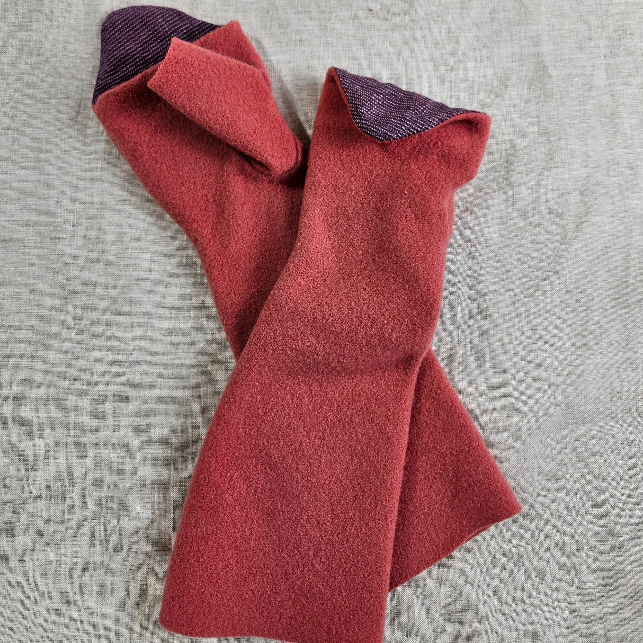 Coral Wool Mitts-S