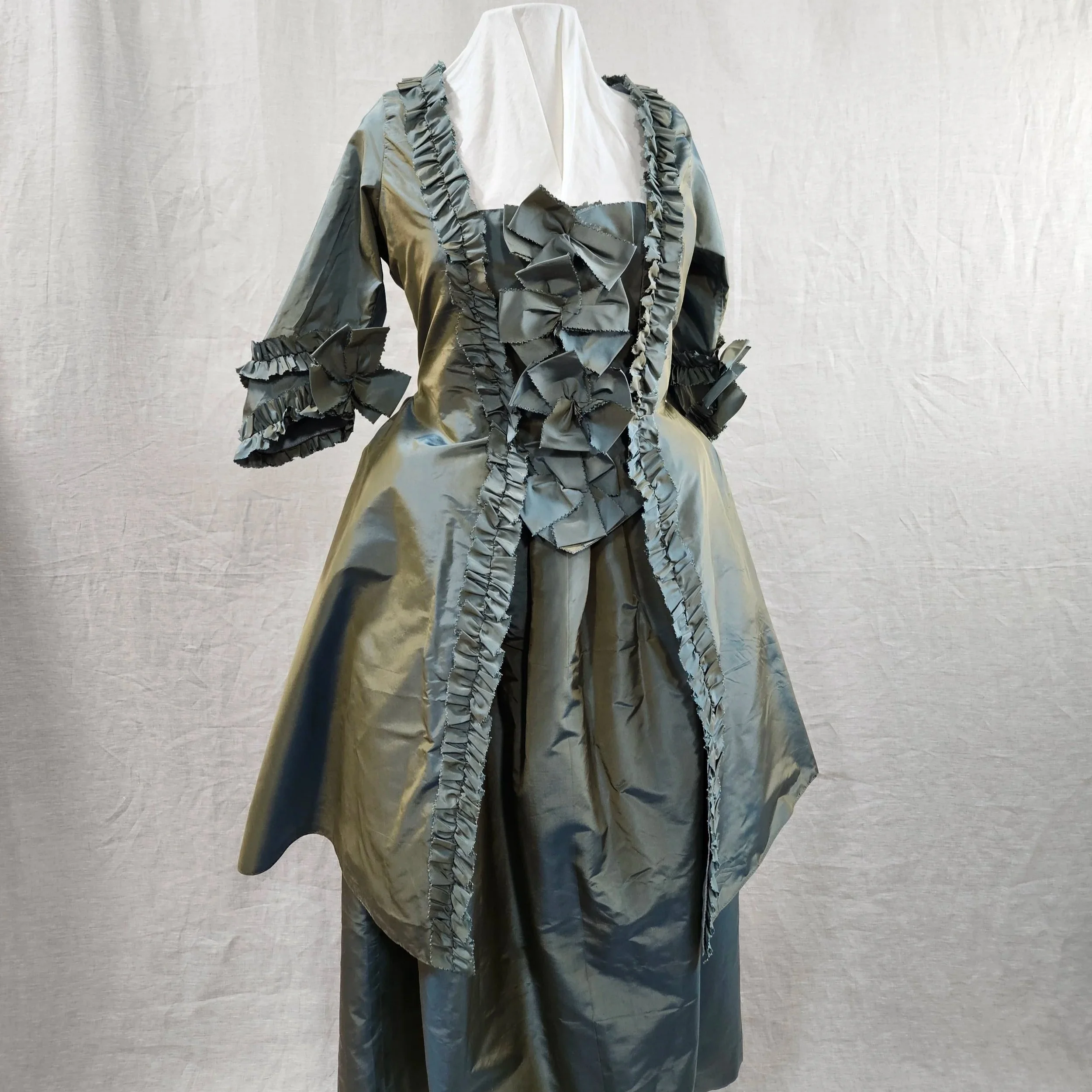 Blue Silk Caraco Outfit-M
