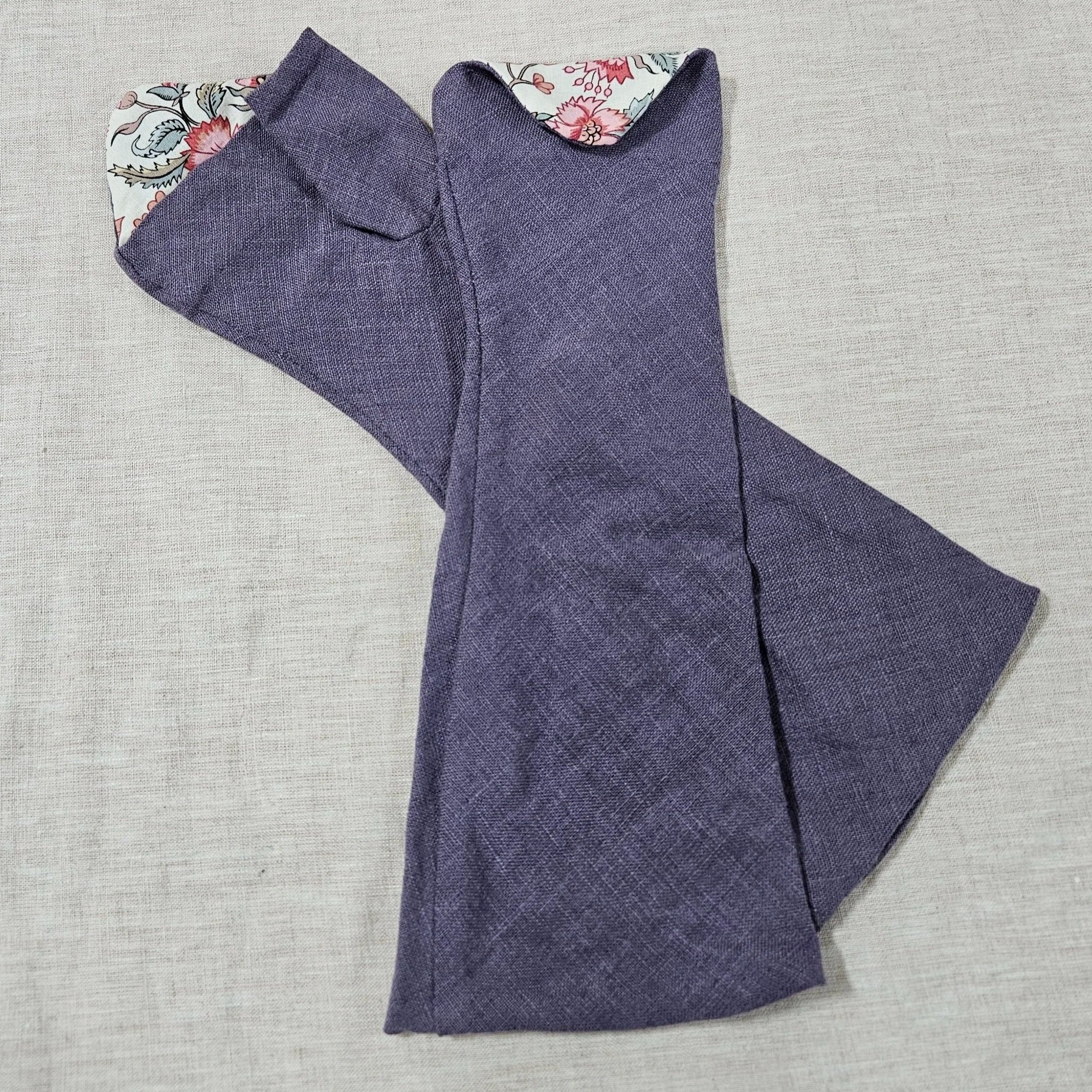 Purple Sage Linen Mitts-M