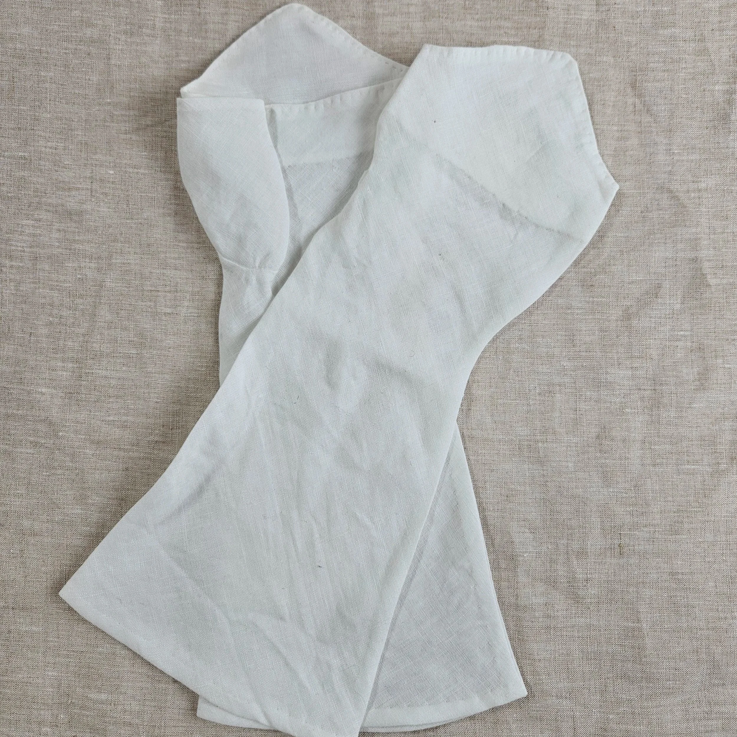 White Linen Mitts-Multiple Sizes