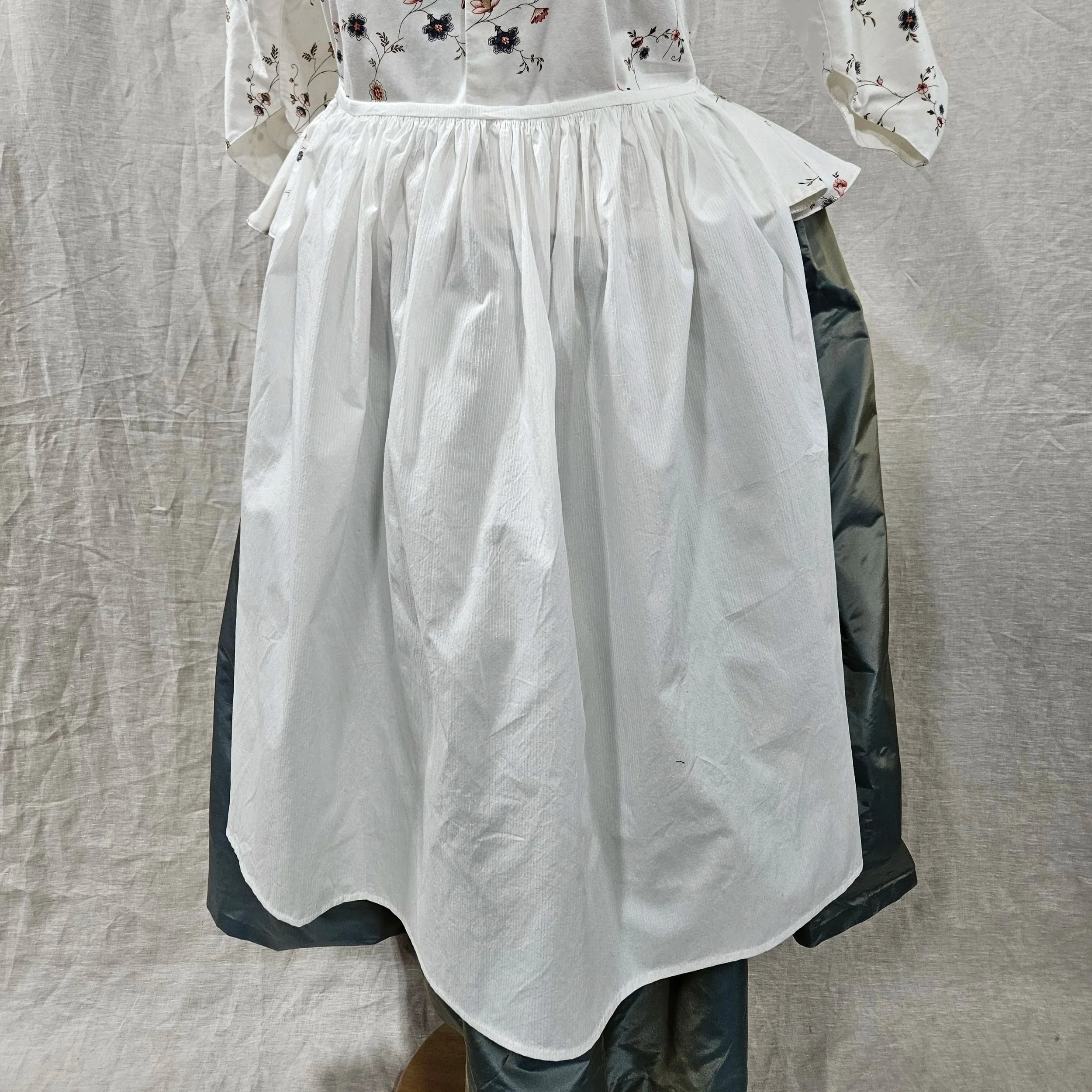 White Stripe Cotton Dimity Apron