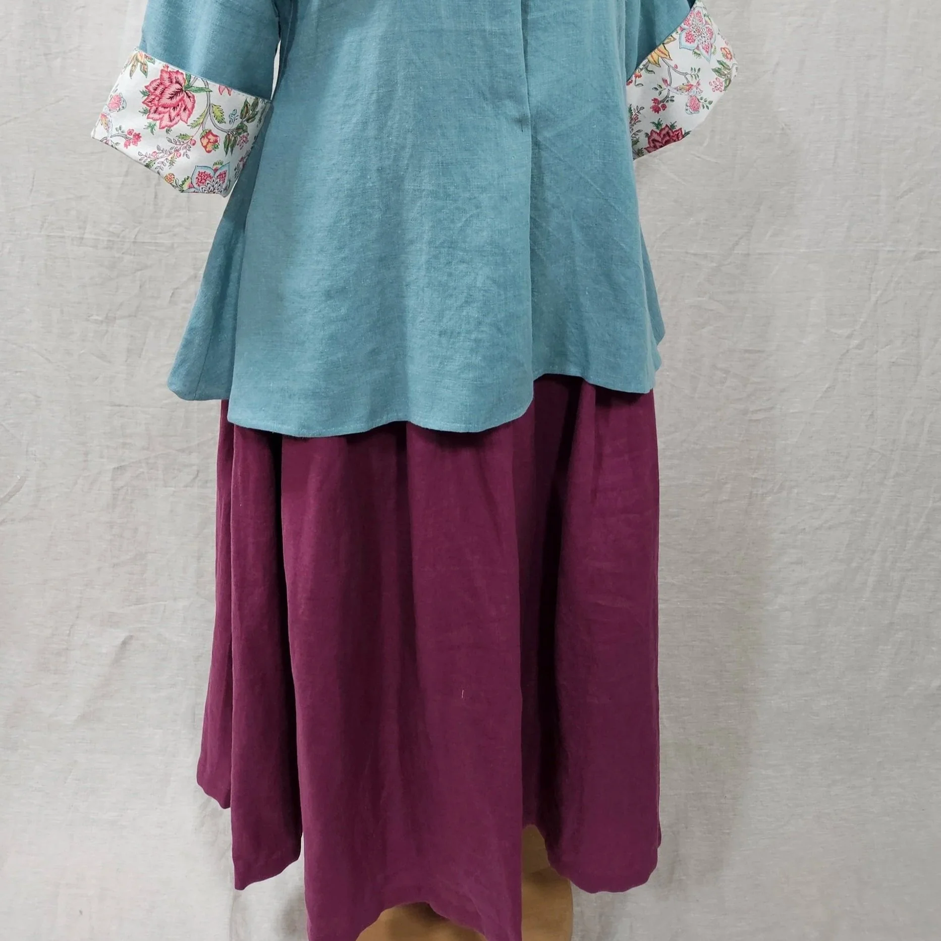Raspberry Linen Petticoat-XL
