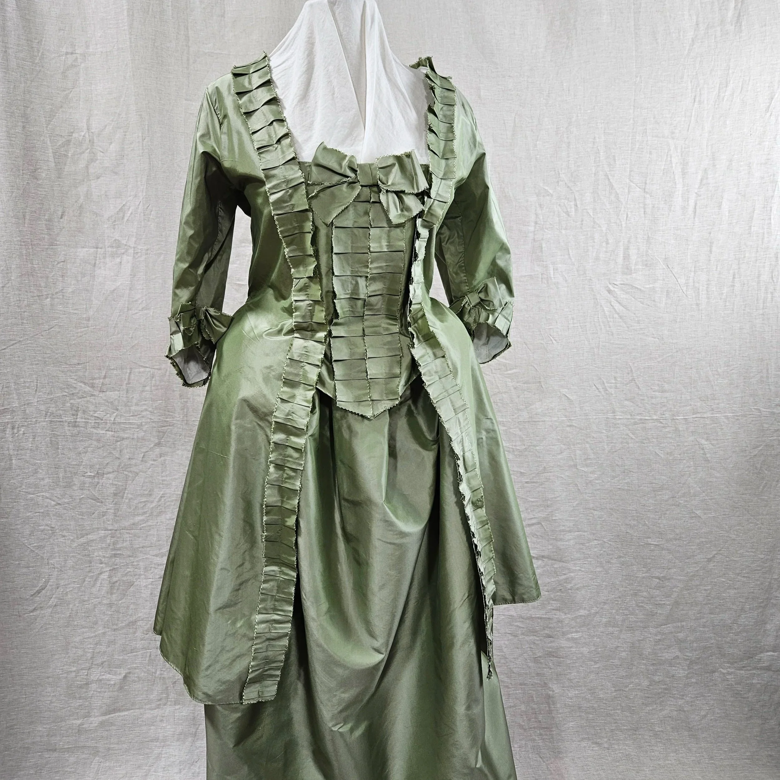 Green Silk Caraco Outfit-L/XL