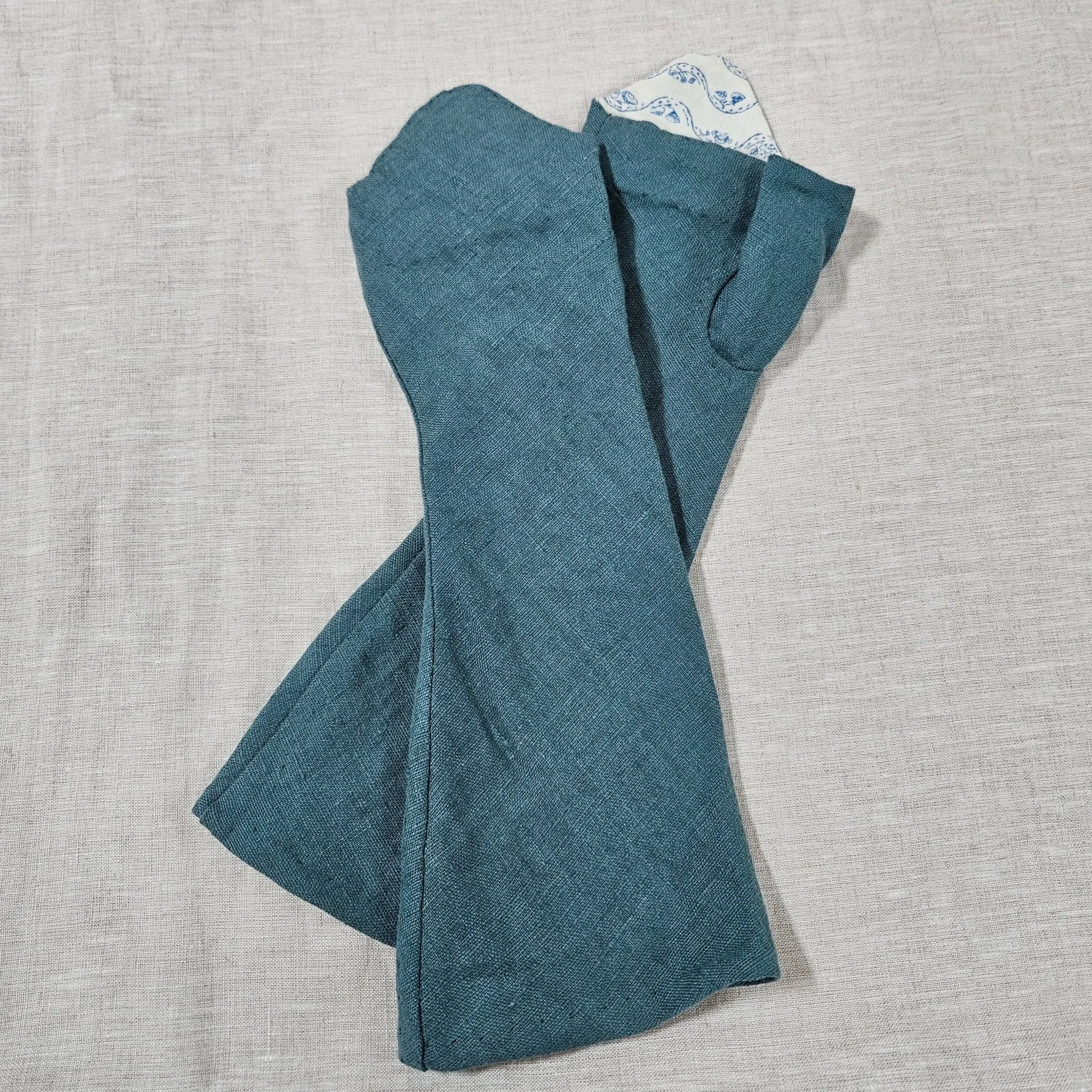 Lagoon Linen Mitts-S