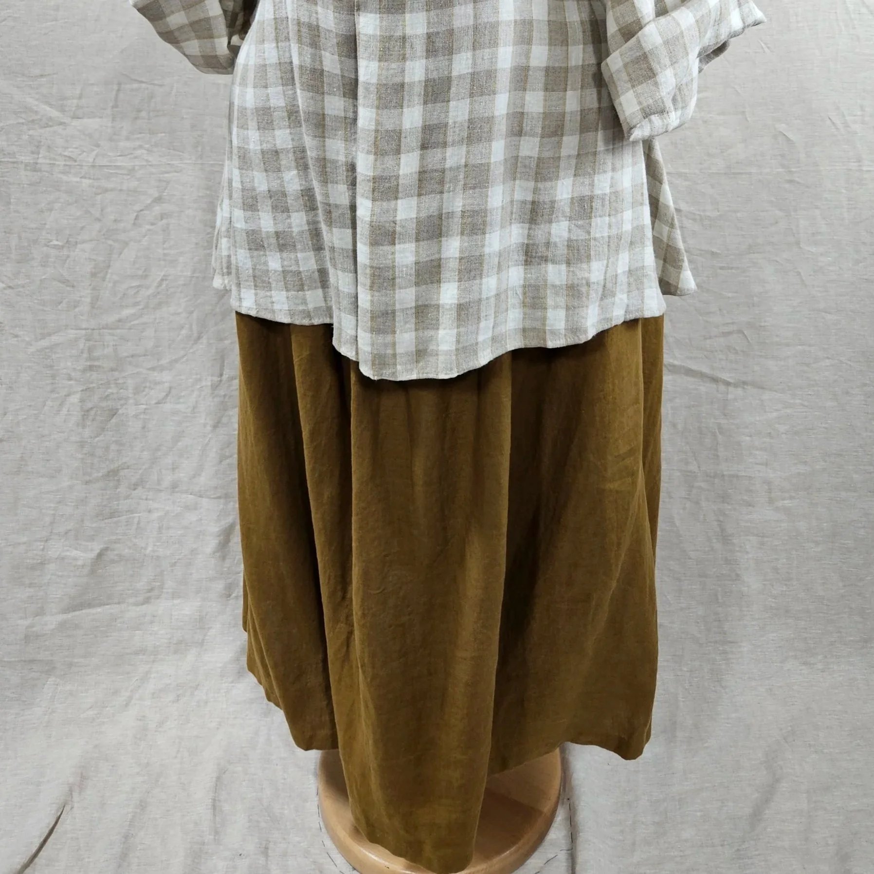 Dark Gold Linen Petticoat-3XL