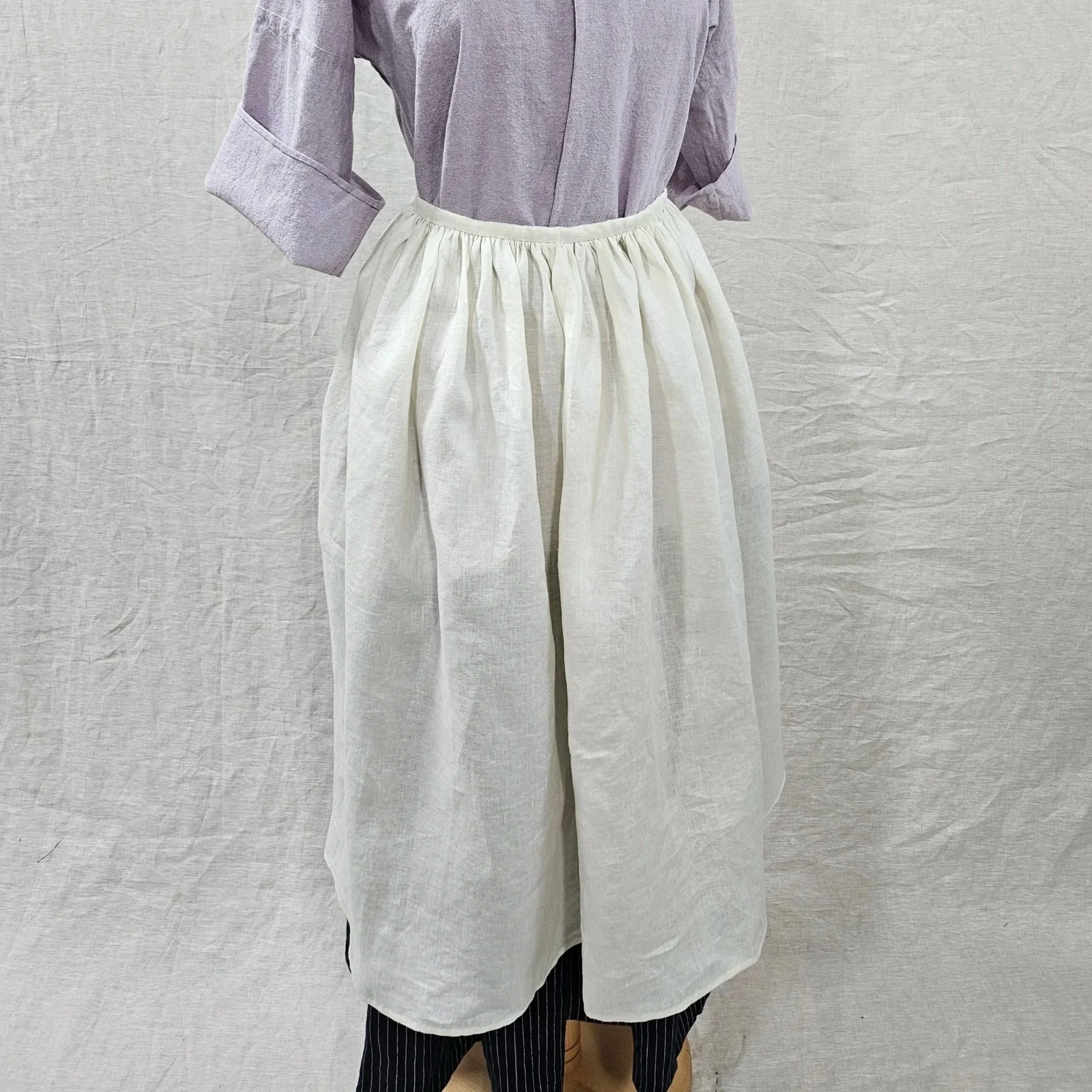 Beige Linen Apron