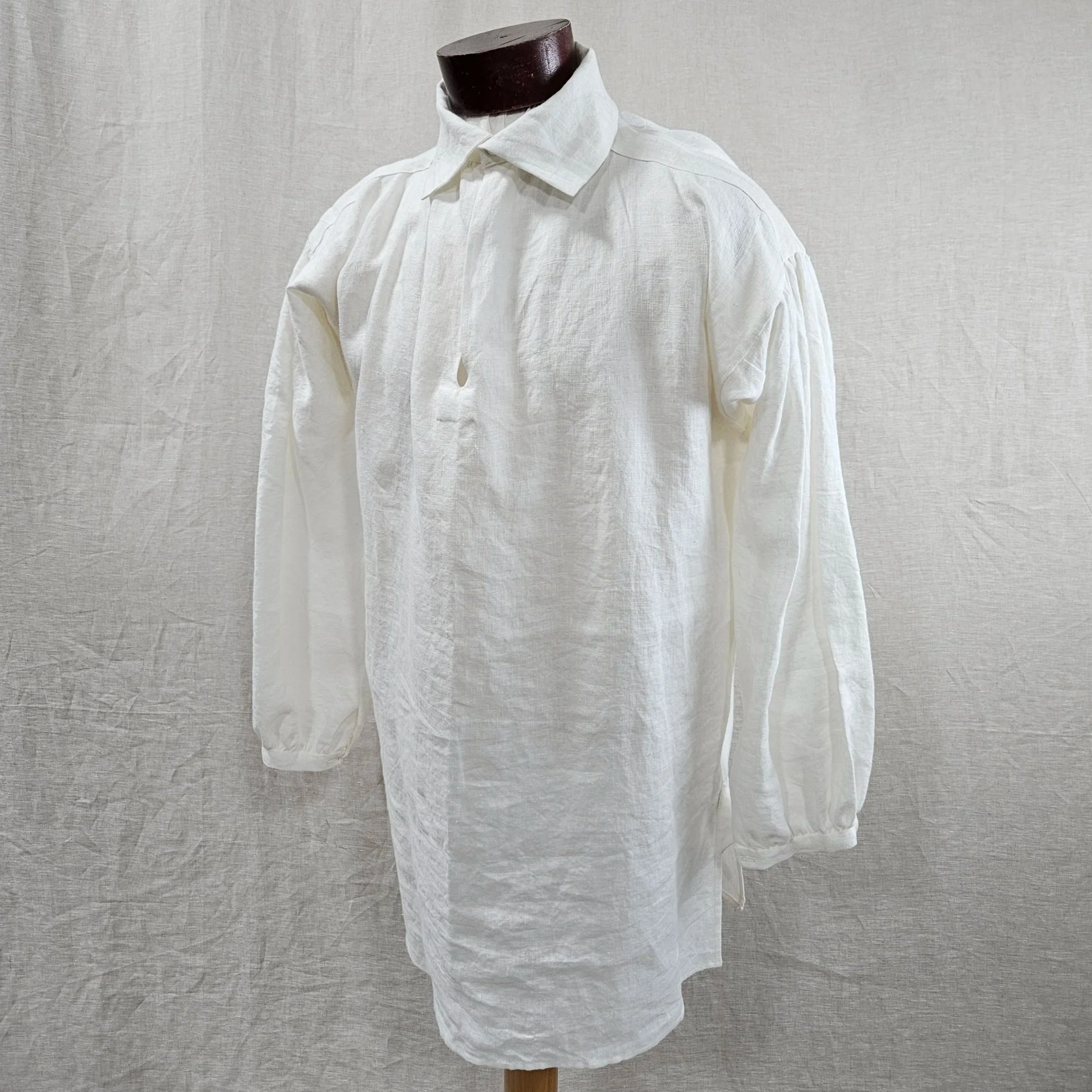White Fustian Machin/Hand Finished Shirt - Multiple Sizes