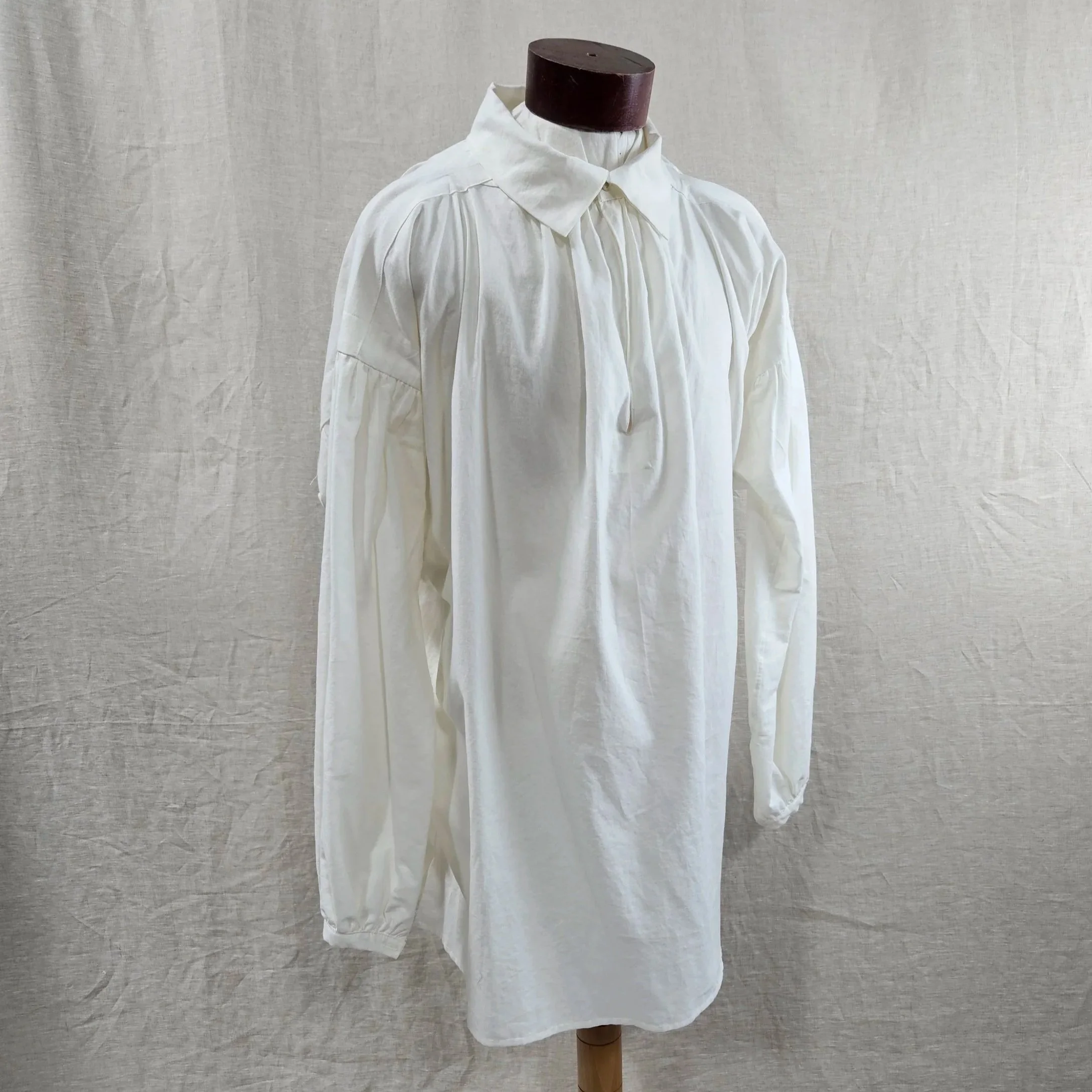 White Linen Machine-Finished Shirt - XXL