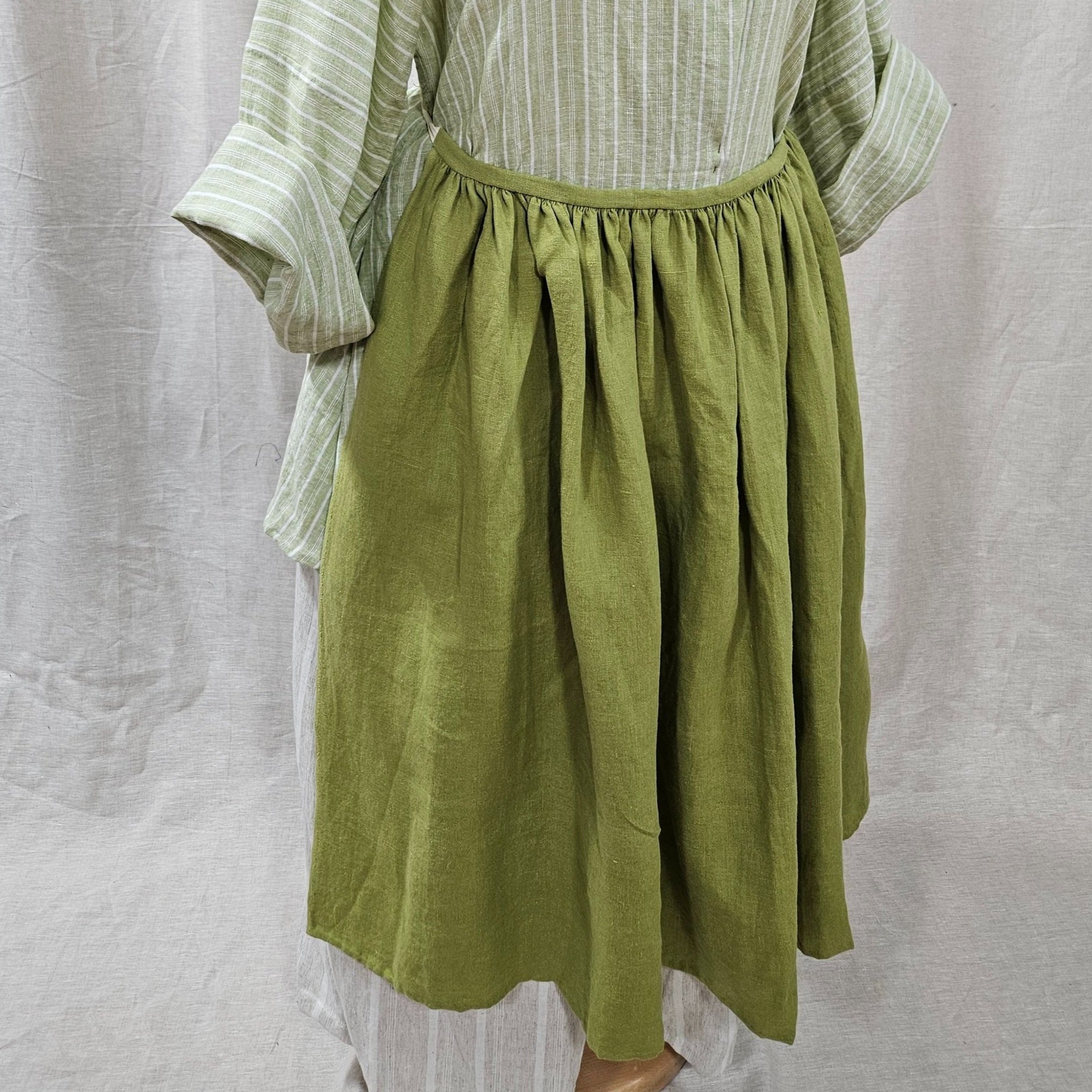 Apple Green Linen Apron
