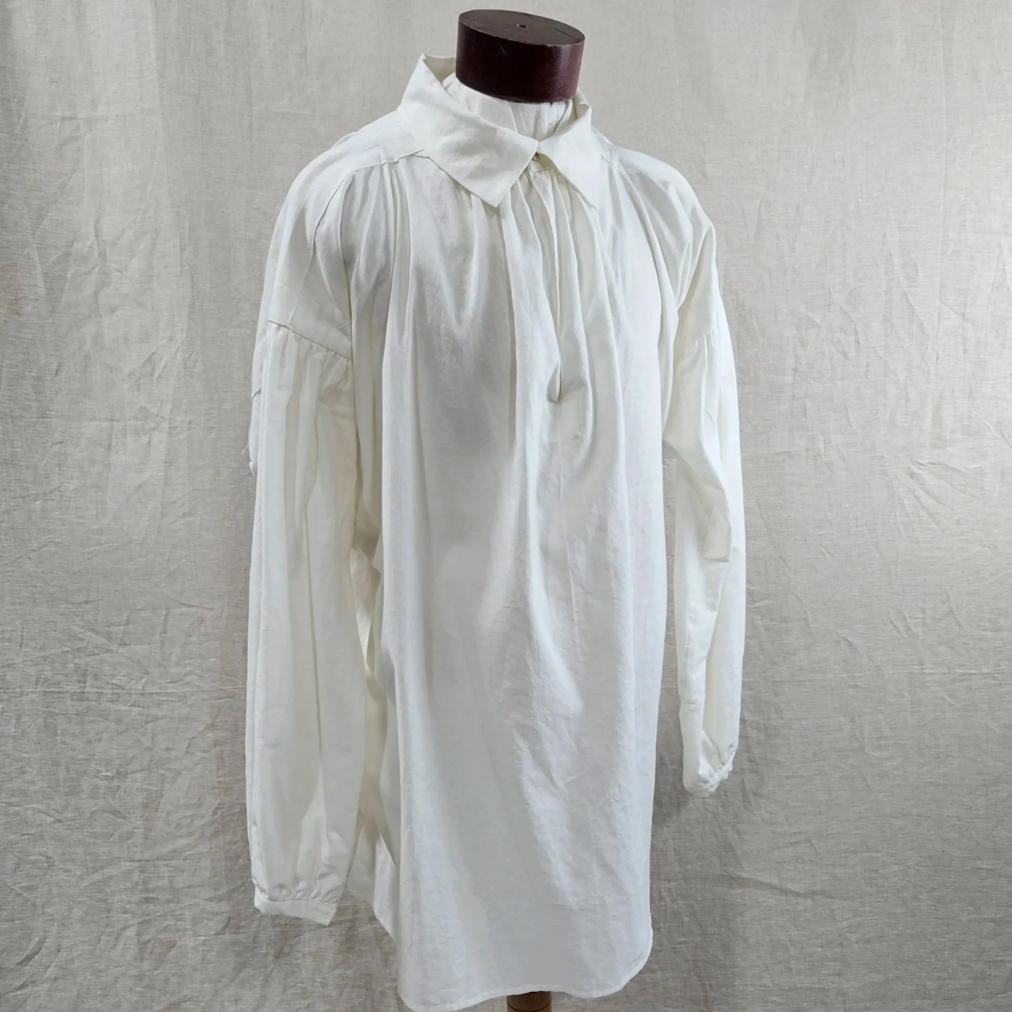 Machine Finished White Fustian Shirt - XXL