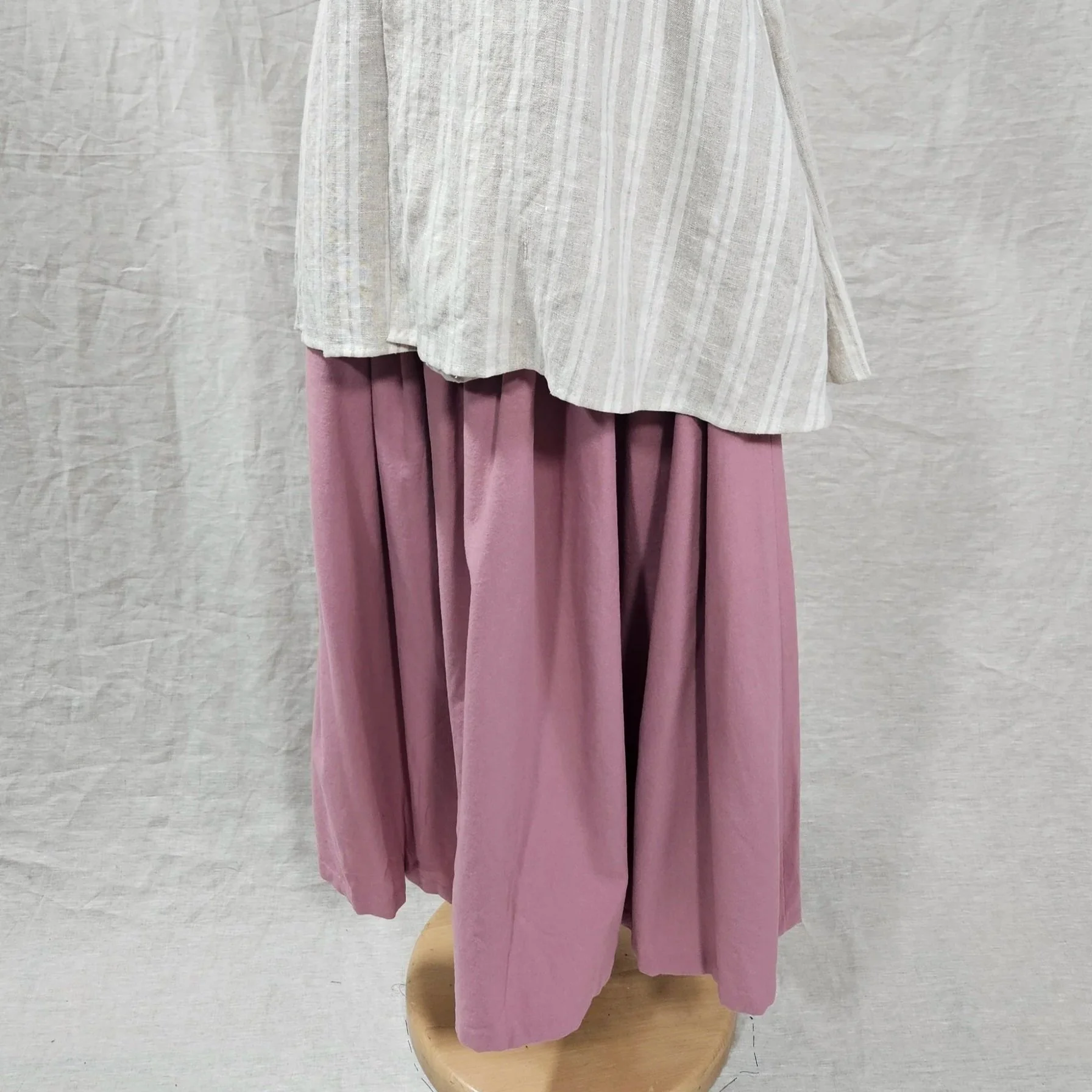 Dusty Rose Linen Petticoat-M