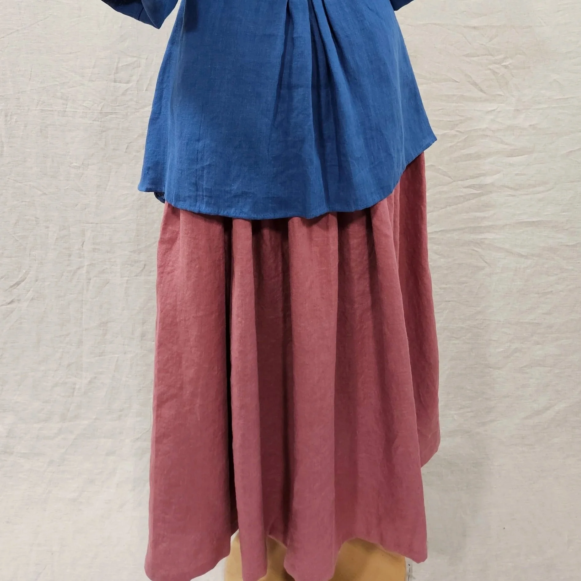 Rose Pink Linen Petticoat-S