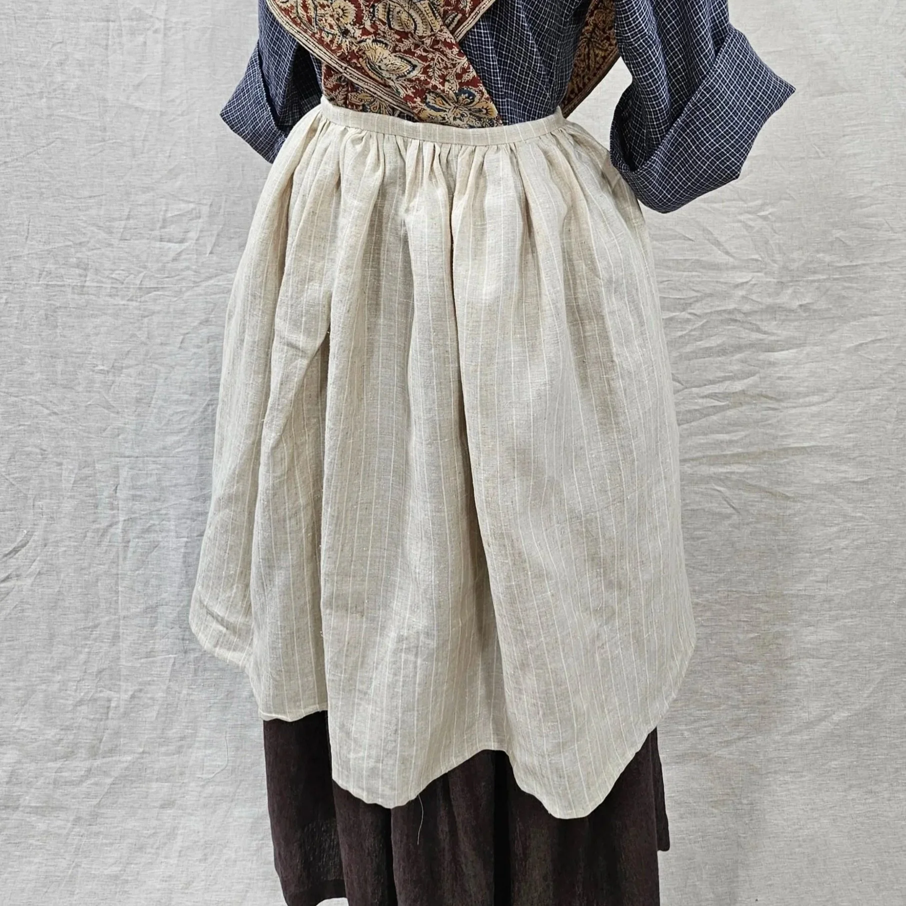 Sand/Cream Stripe Linen Apron
