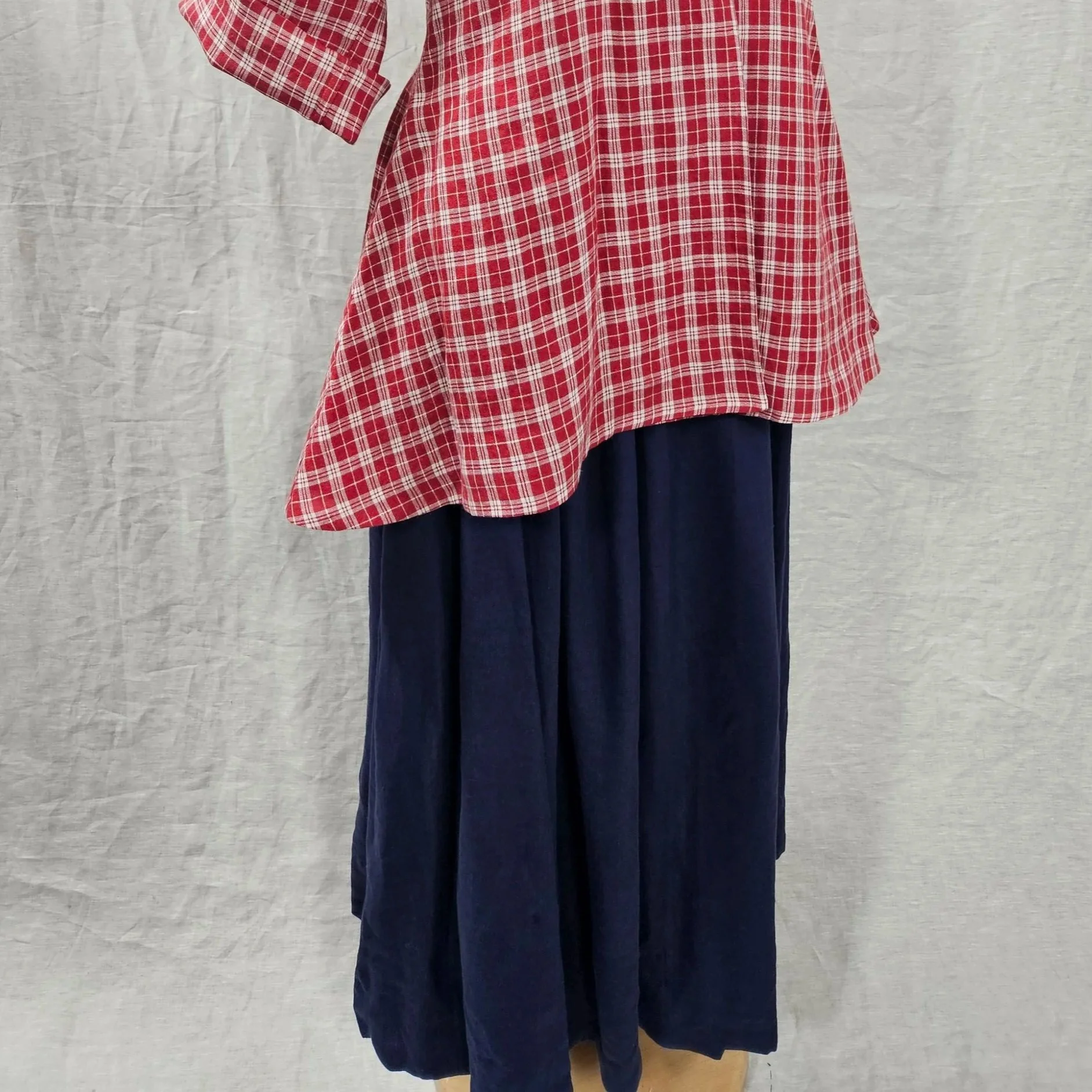 Indigo Linen Petticoat-S