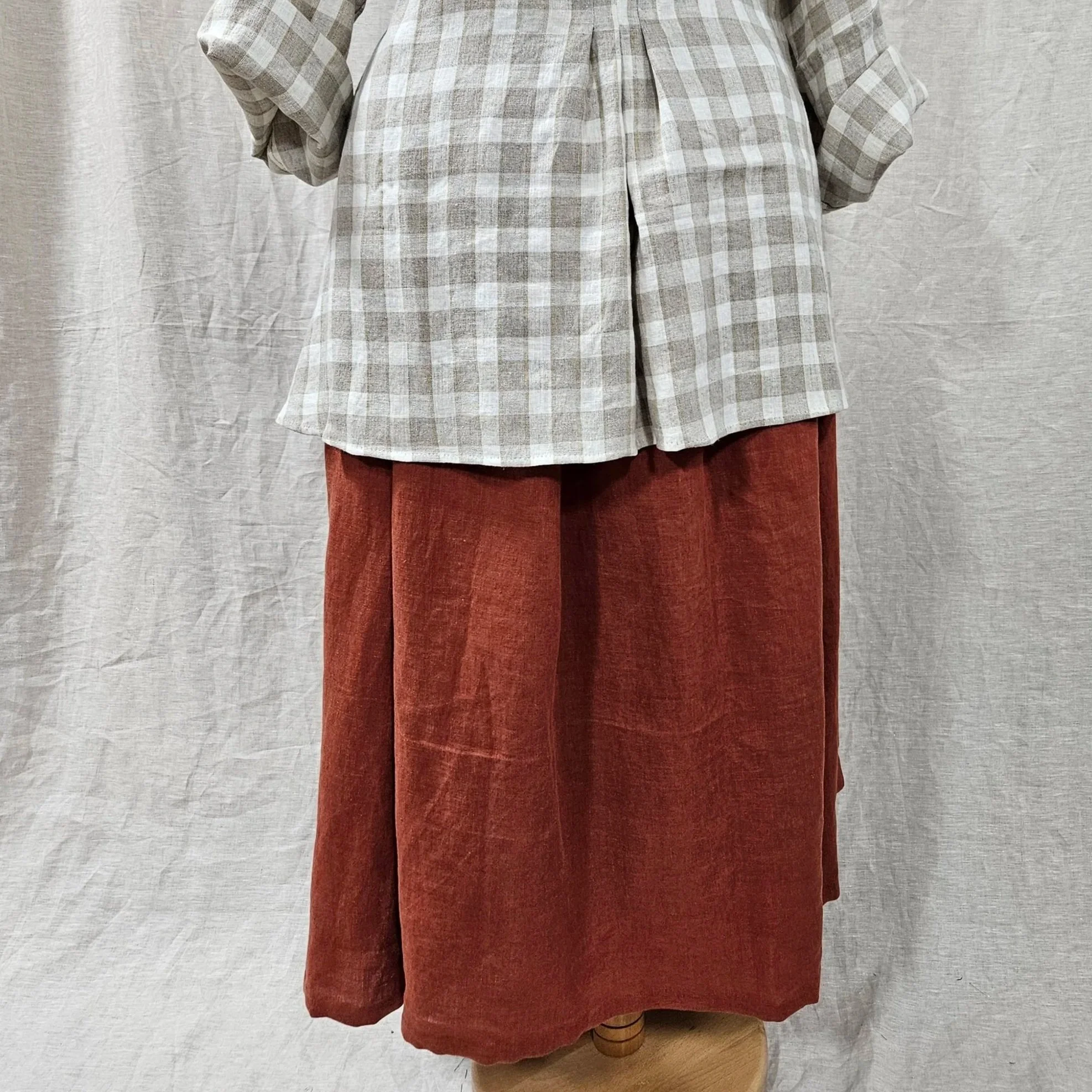 Terracotta Linen Petticoat-3XL