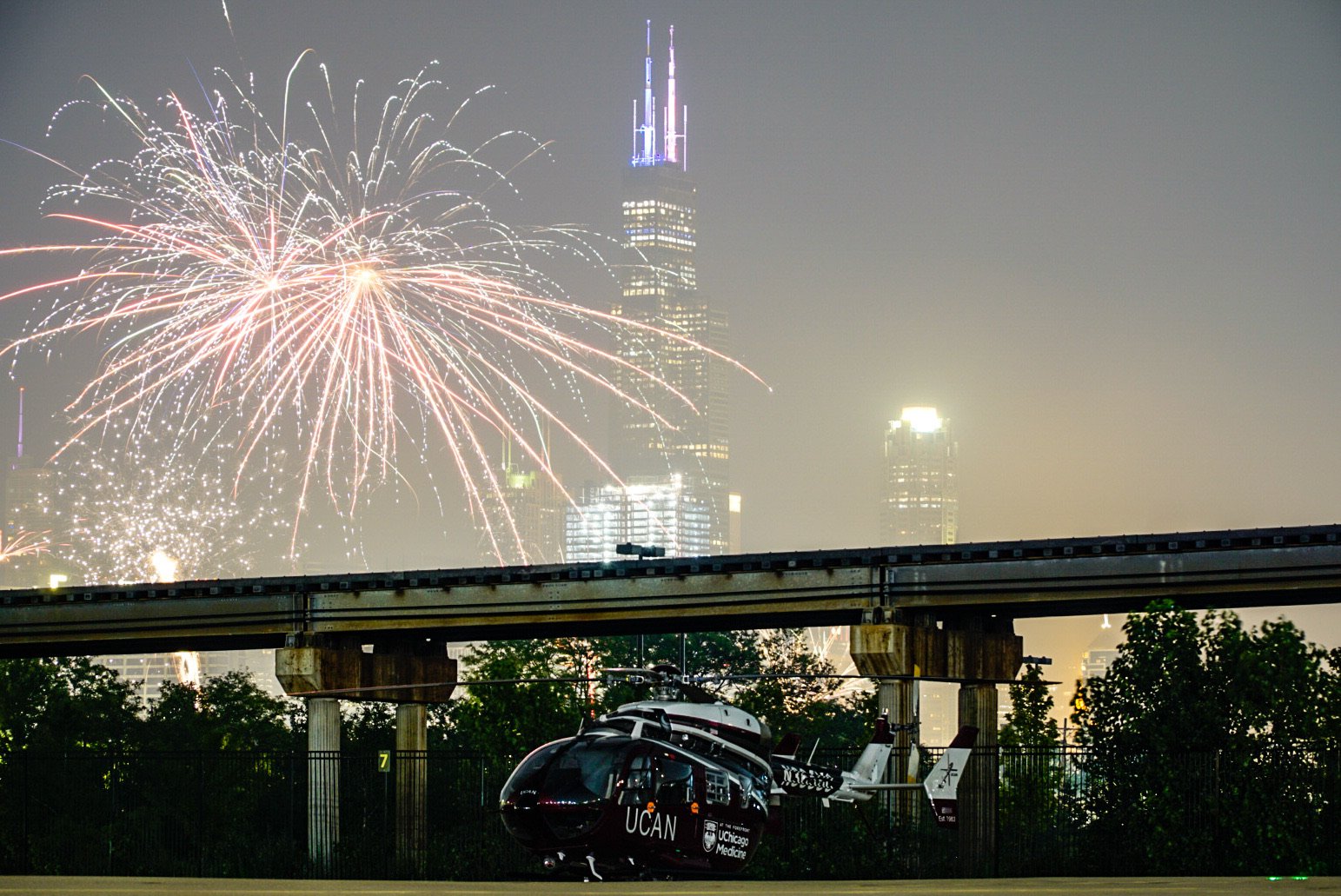 night helicopter tour chicago