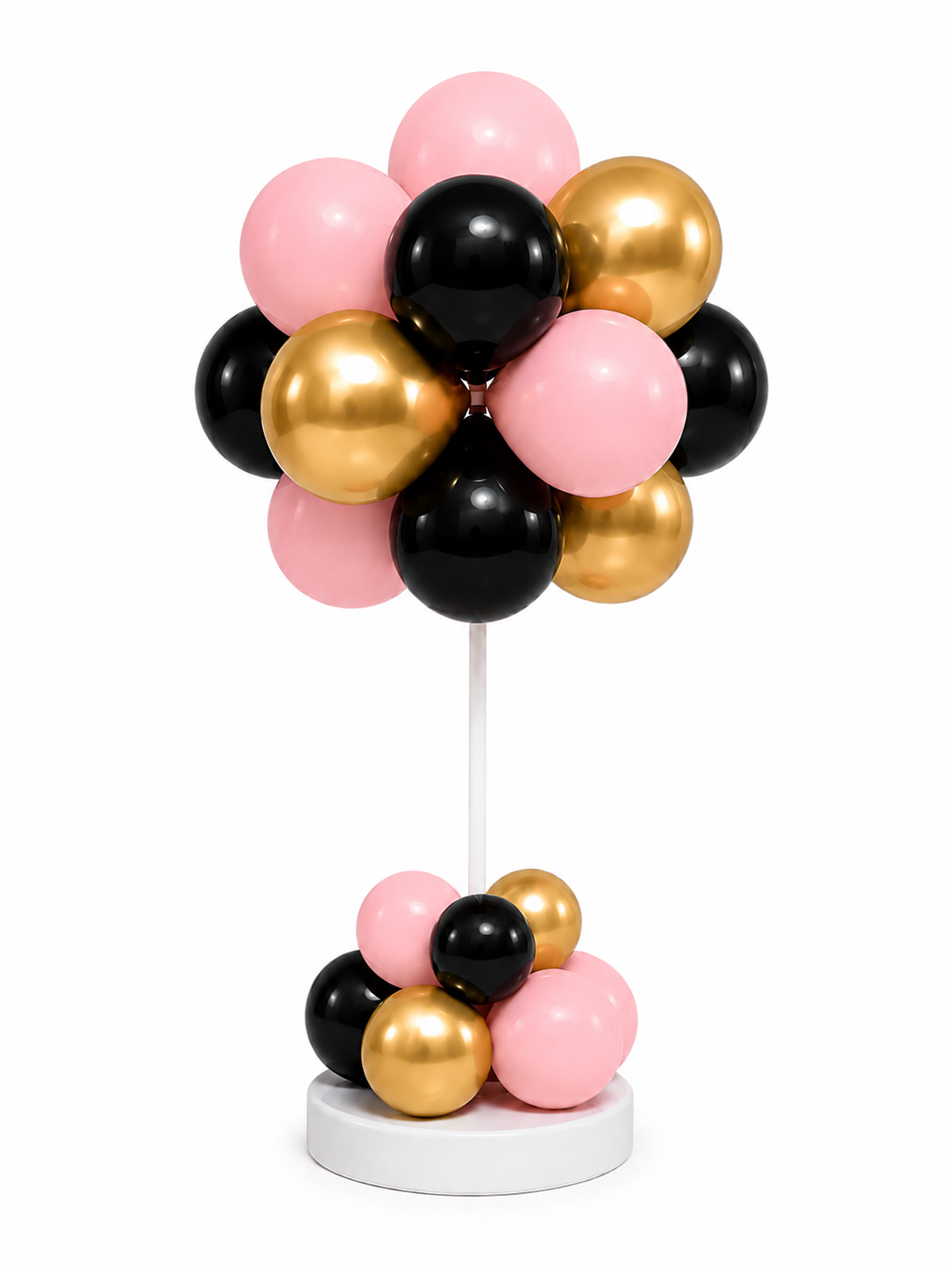 balloon topiary centerpiece on white stand