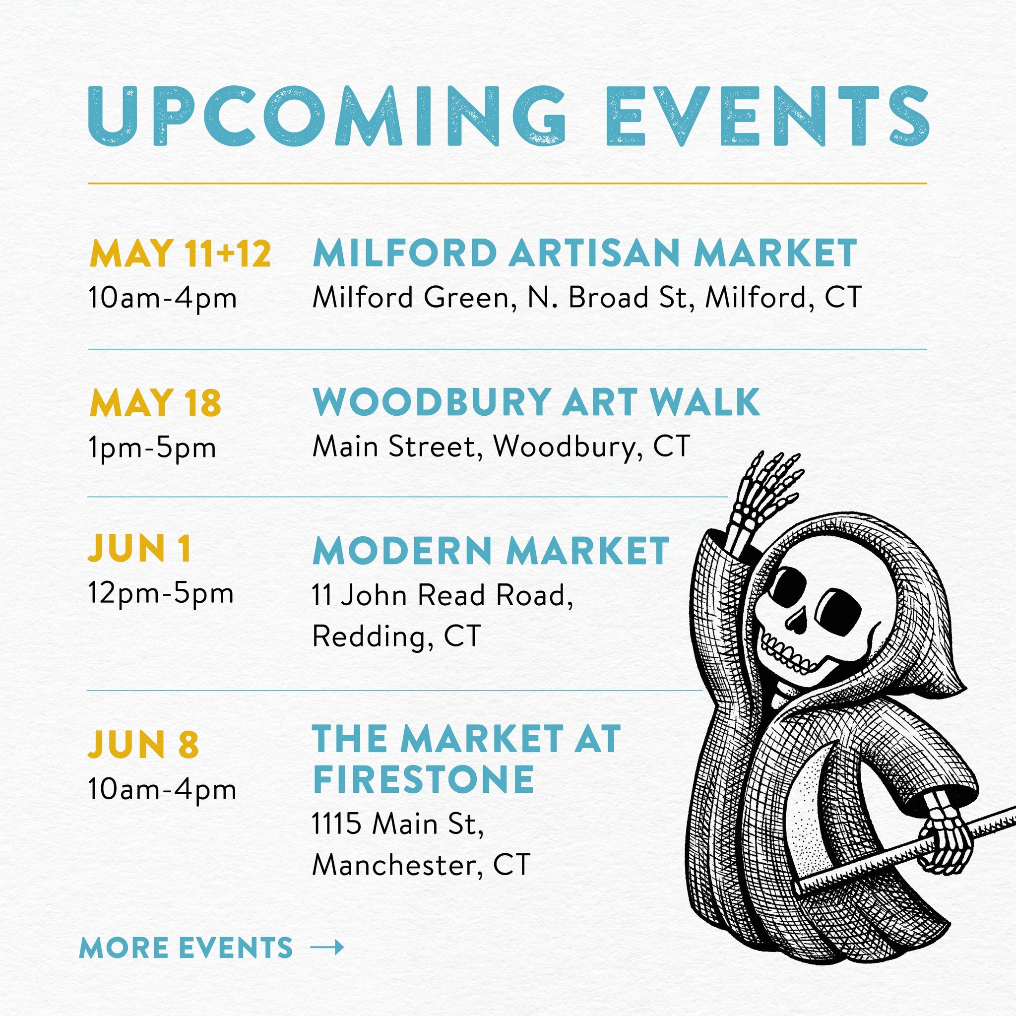 Art show season is in full swing. Selling art prints, shirts, stickers, pins, and more. Come check out some of my old favorites and new additions at the following events. ✌
.
.
.
.
.
#ctarrtist #shoplocal #ctmade #localconnecticut  #ctcreators #ctcre