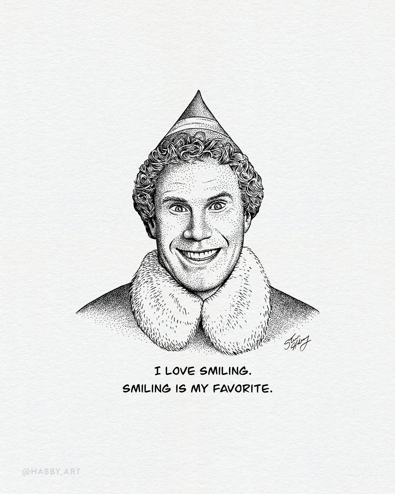 Inktober 19: “Arctic” • β Buddy the Elf β I'll seriously watch this movie every time it's on.
.
.
.
@inktober #inktober #inktober2025 #inktober2025arctic #inktoberarctic #stippling #illustration #illustrationdaily #penandink #penandi