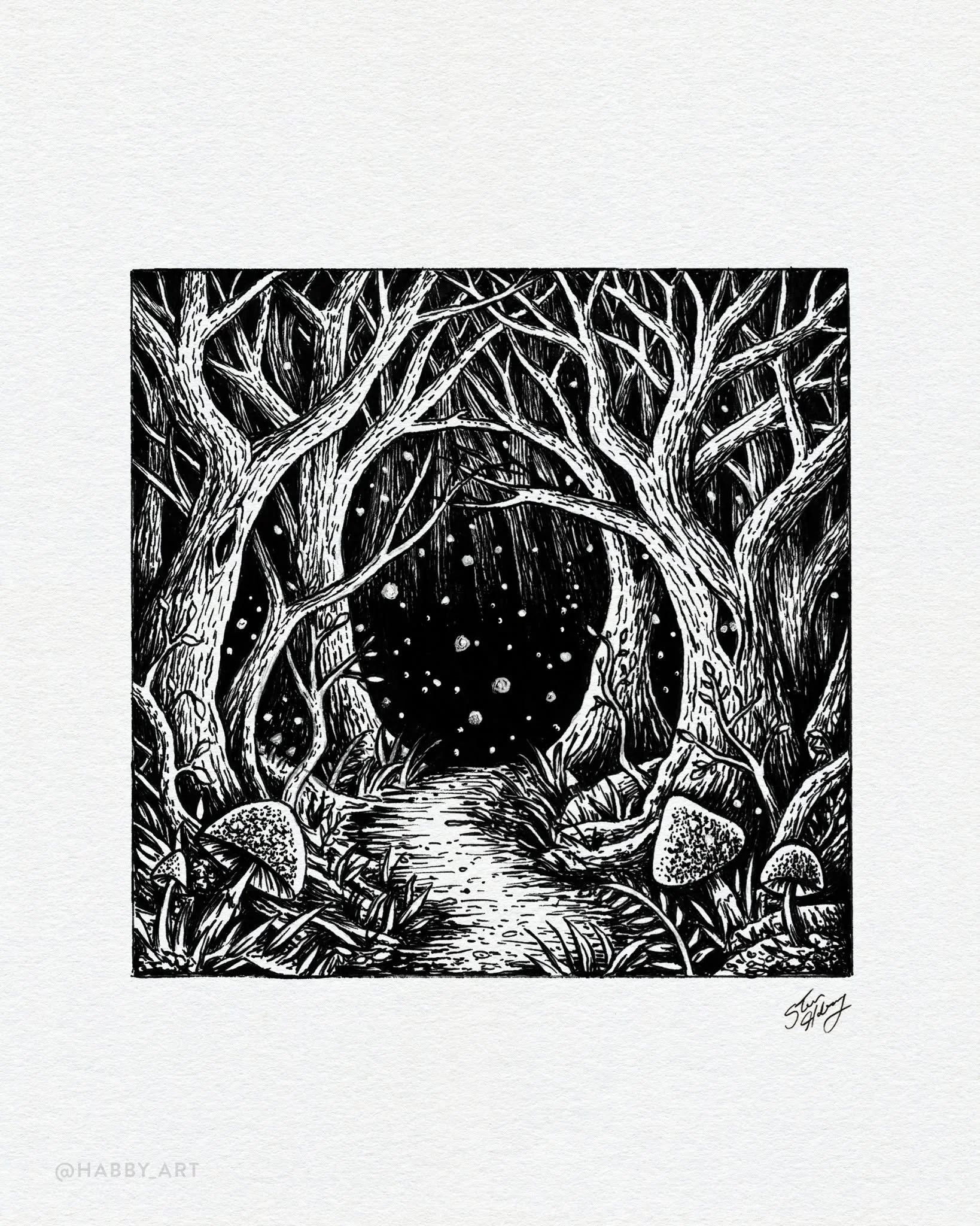 Inktober 23: “Firefly” • β¨ We have a trail like this near us, where fireflies fill the wooded path on summer nights. True magic. β¨
.
.
.
@inktober #inktober #inktober2025 #inktober2025firefly #inktoberfirefly #micronpen #stippling #i