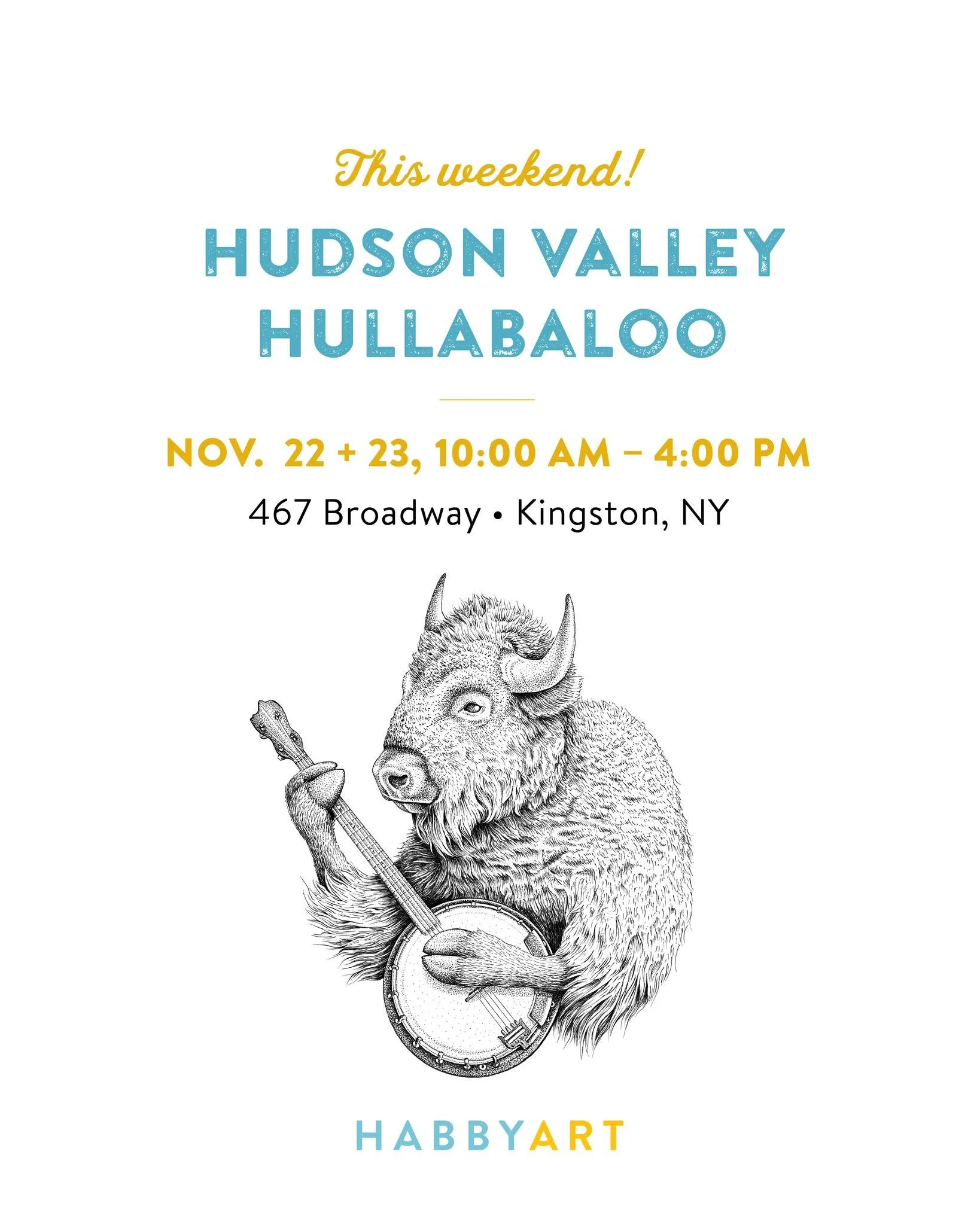 Come see me  and 70+ other artists, craftsman, and designers this weekend (Nov. 22 &amp; 23) at the Hudson Valley Hullabaloo in Kingston NY! 🎨

@hudsonvalleyhullabaloo

About the Event: Hudson Valley Hullabaloo brings together a carefully curated gr