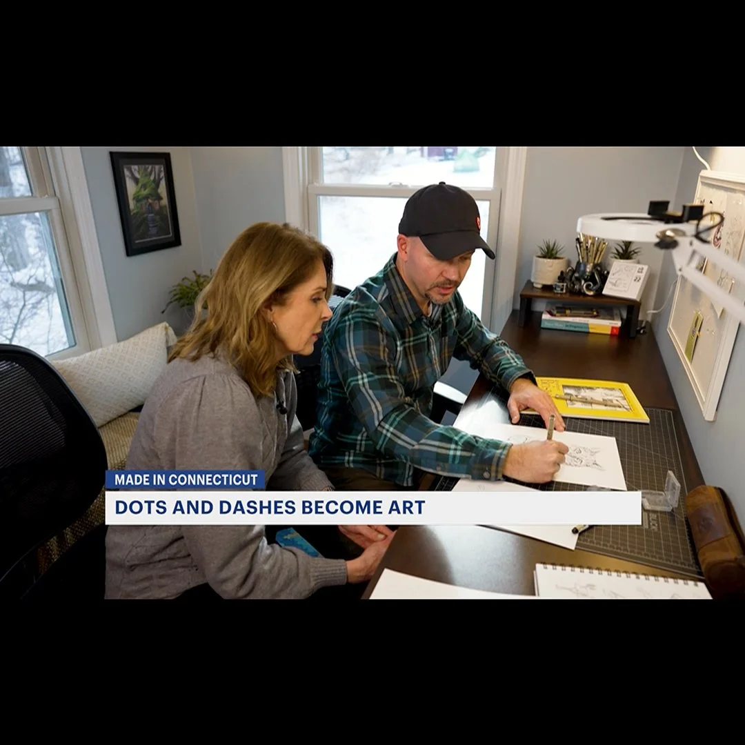 I wanted to thank News 12 for visiting my studio and featuring me (and my artwork) in their series "Made in Connecticut" this month. I was extremely nervous to be on TV, but they made it fun. Big thanks to Rebecca Surran for selecting me fo