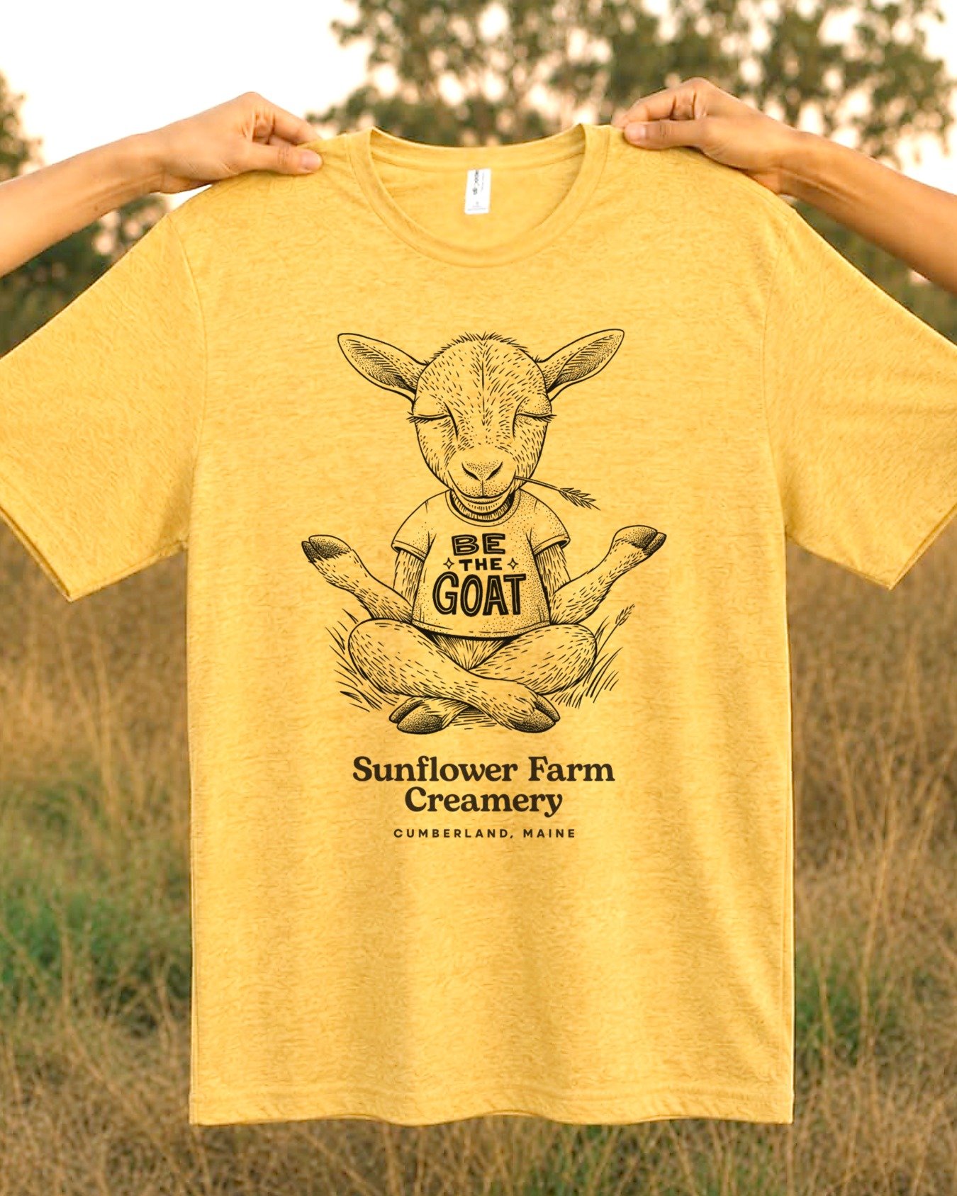Channel your inner GOAT. 🐐🧘 

A new merch illustration I did for the @sunflowerfarmcreamery, based in Cumberland, Maine. If you're ever up that way, definitely pay them a visit for some yoga and fun on the farm. 

#illustration #stippling #dotwork 