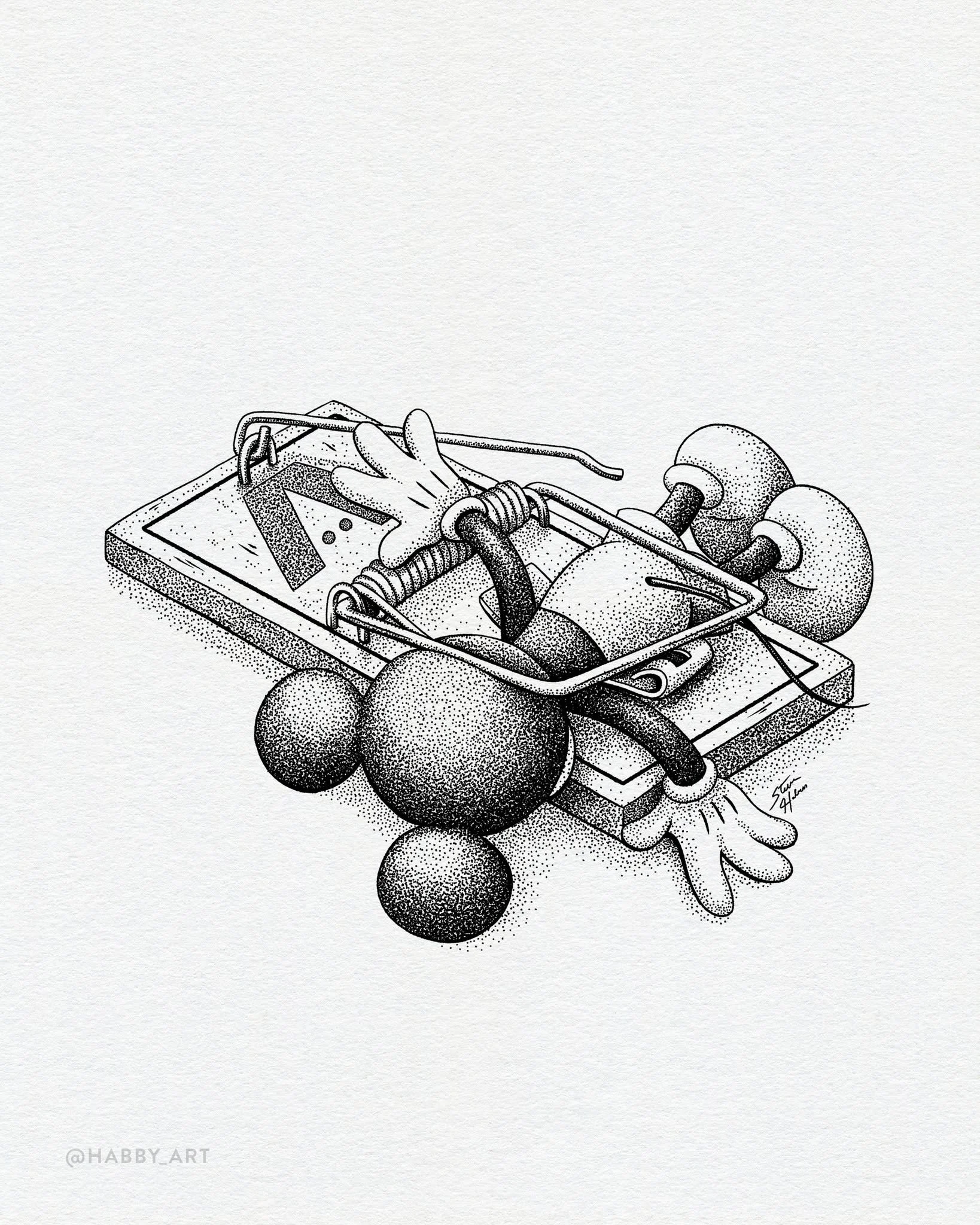 Inktober 5: &ldquo;Smack&rdquo; 🐭 &bull; Got 'em.
.
.
.

#inktober #inktober2026 #inktober52 #drawing #draw #draweveryday #illustration #blackandwhite #sketch #sketchbook #sketchbookart #tattoos #tattooart #blackworknow #micronart #lowbrowart #penan