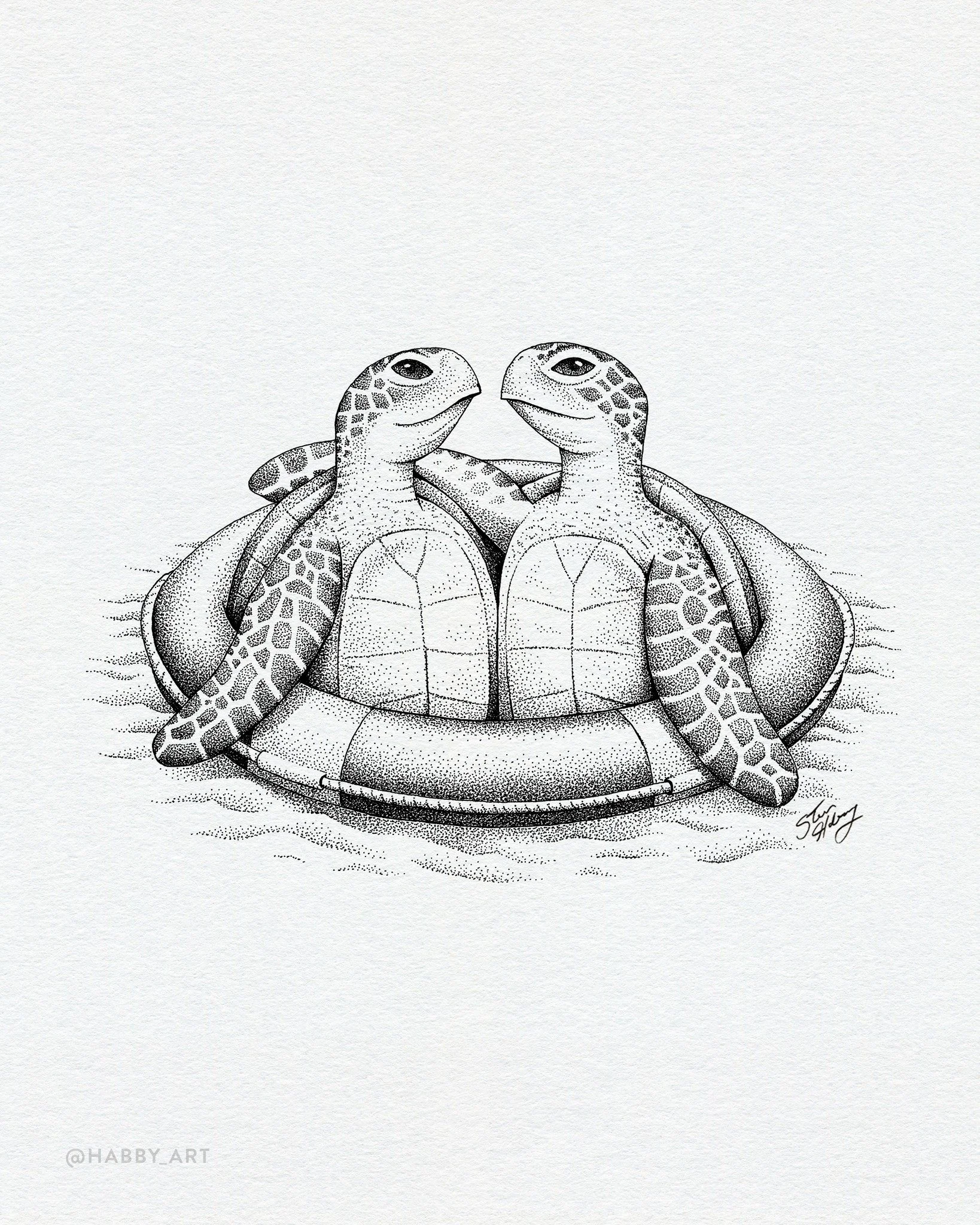Inktober 11: &ldquo;Rescue&rdquo; 🛟 &bull; You can help save sea turtles by reducing plastic use, protecting nesting beaches, and supporting conservation groups. 

#inktober2026 #inktober  #inktober52 #drawing #draw #draweveryday #creative #illustra
