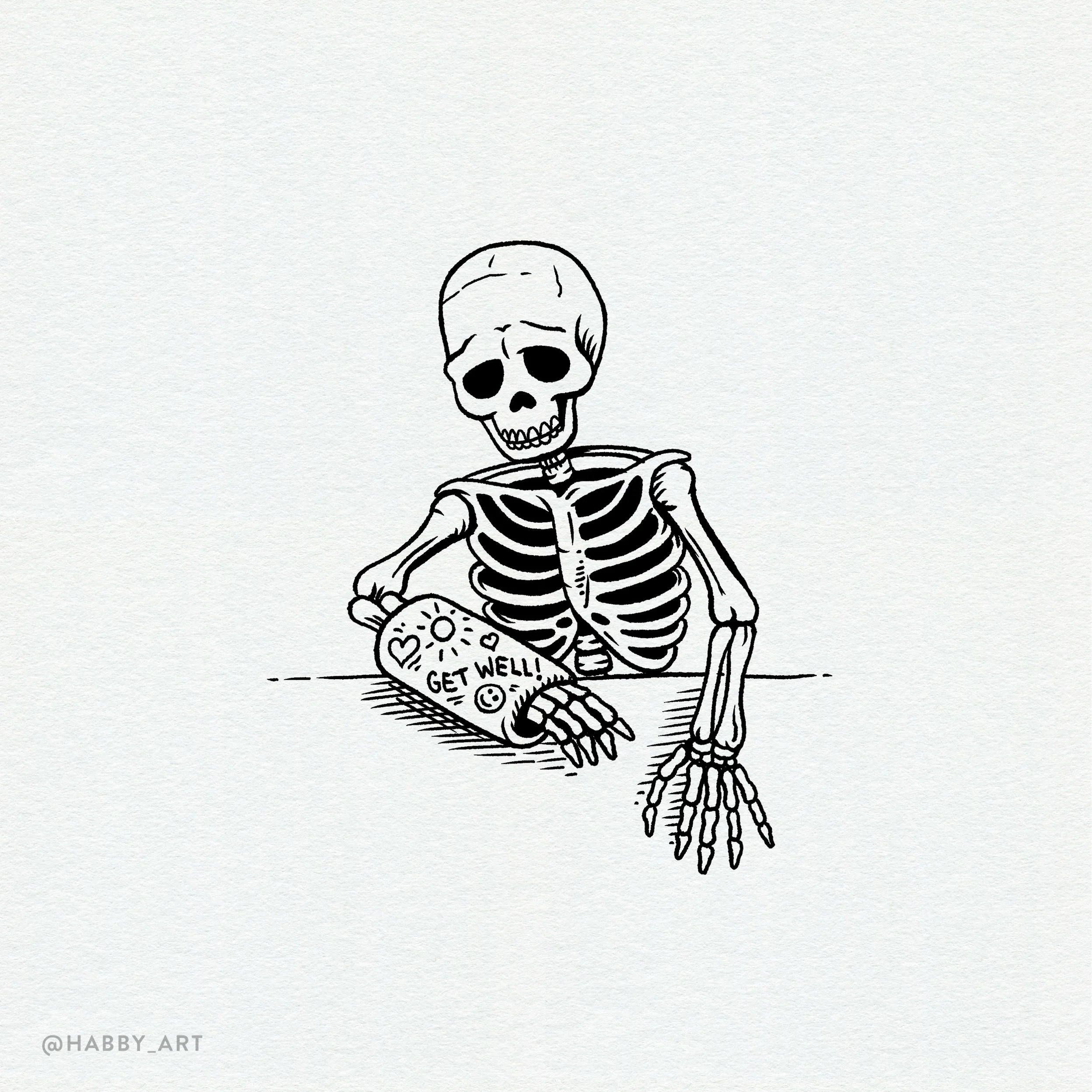 Inktober 25: &ldquo;Fracture&rdquo; &bull; Sooo freakin&rsquo; itchy. 💀

Been tough keeping up this year with Inktober! Ahhh. 

@inktober #inktober #inktober2026 #inktober2026fracture #skeleton #inkillustration