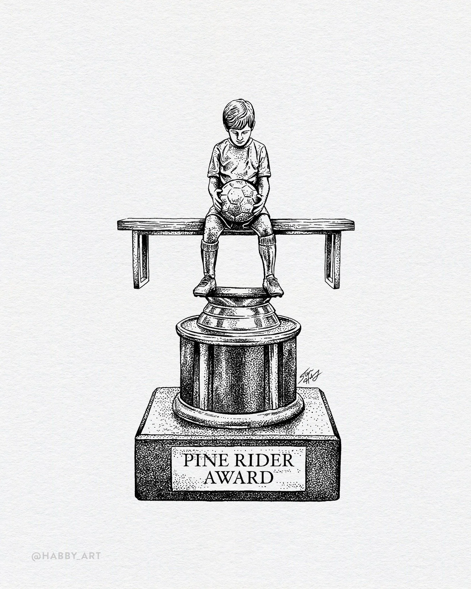 Inktober 28: &ldquo;Trophy&rdquo; &bull; There's a trophy for everyone. 🏆

@inktober #inktober #inktober2026 #inktober2026trophy #inktobertrophy #inkillustration