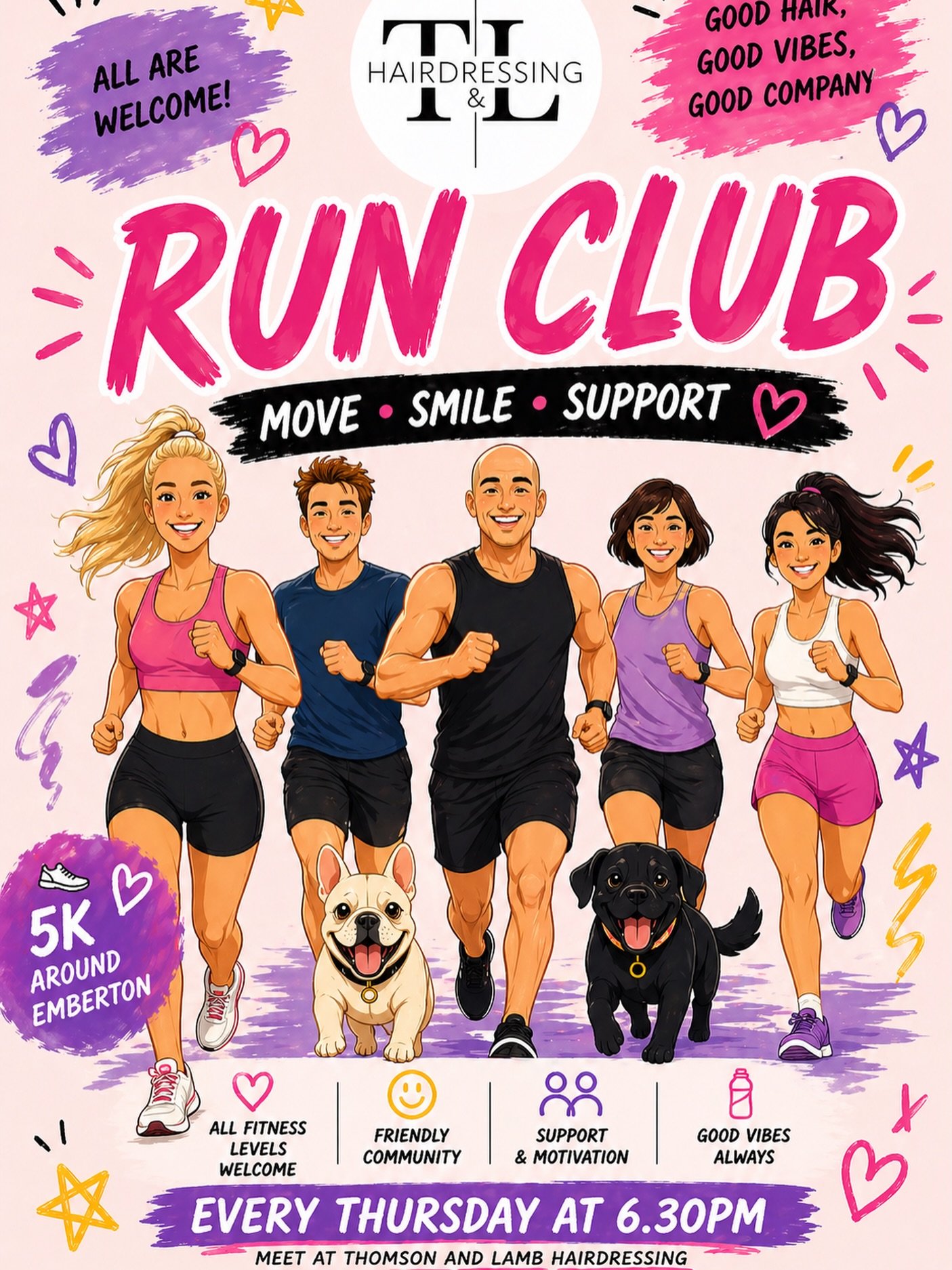 Run Club starts now 🏃&zwj;♀️

5K. Good vibes. Great people.
Every Thursday, 6:30pm.

See you there 💖