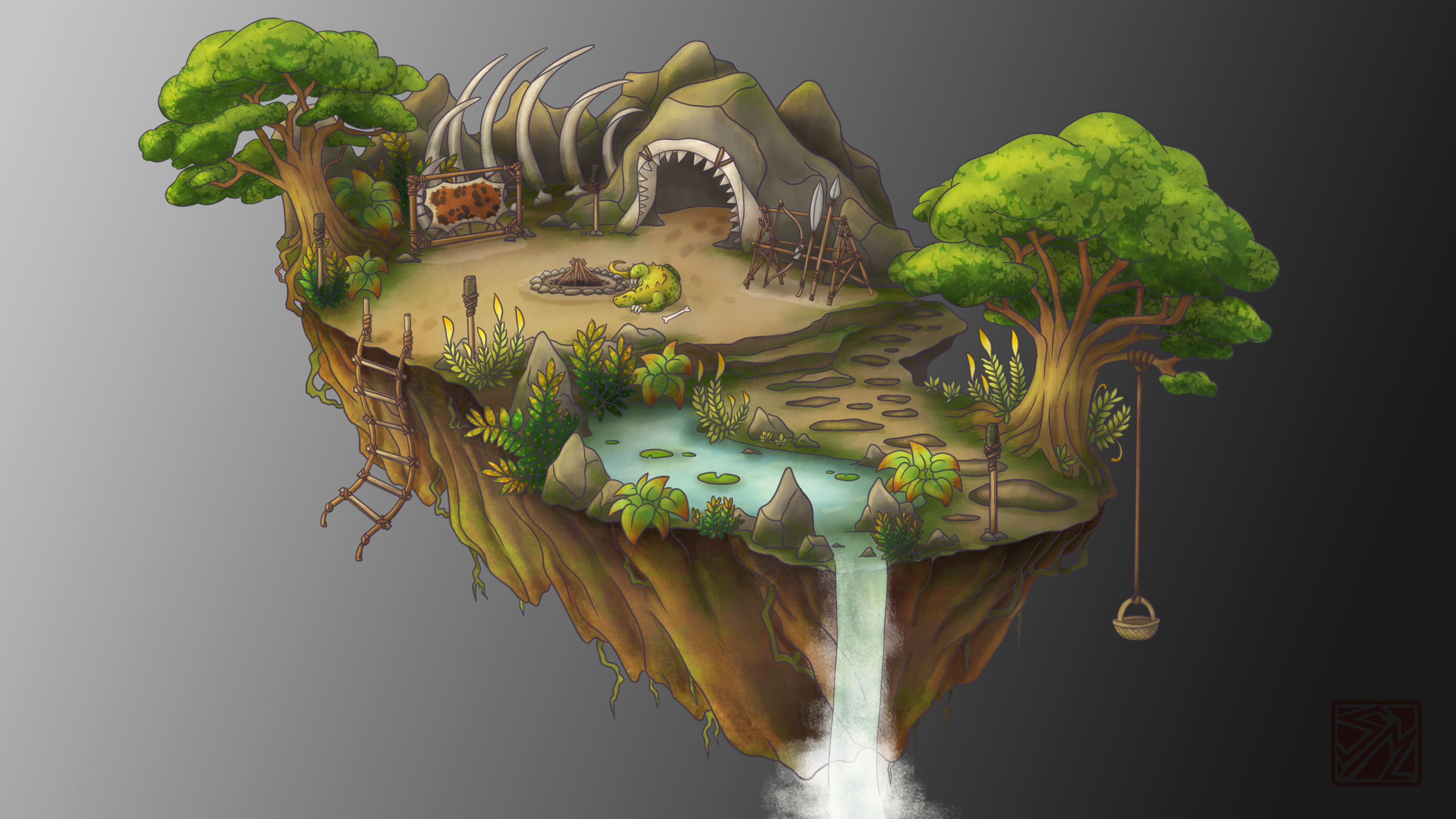 Skylar Moline_prehistoric island.png