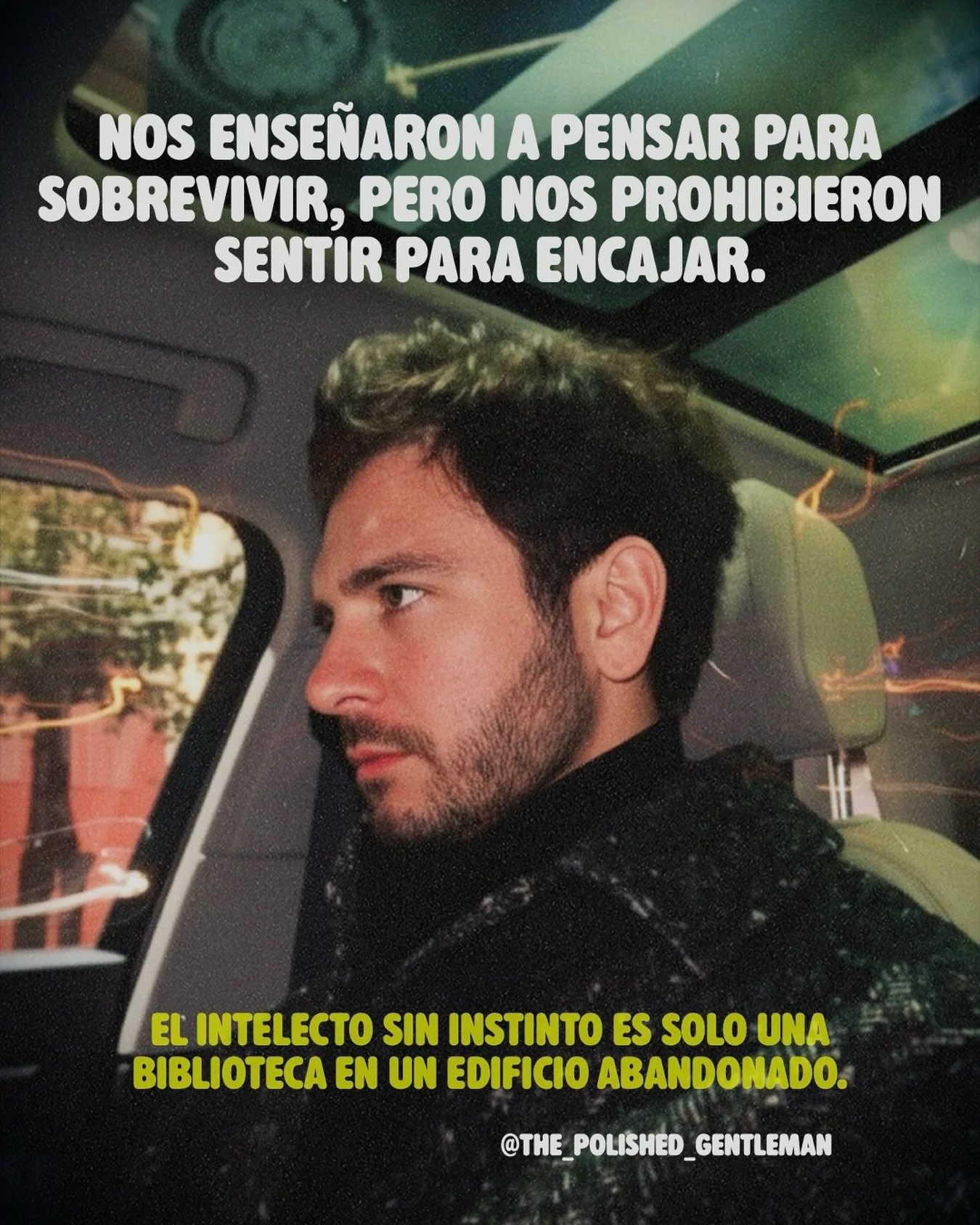 🐺 Vivimos en una era de mentes hiper-educadas y corazones anestesiados. Nos han vendido la idea de que la &ldquo;civilizaci&oacute;n&rdquo; consiste en domesticar cada impulso hasta convertirnos en versiones aceptables, pero vac&iacute;as, de nosotr