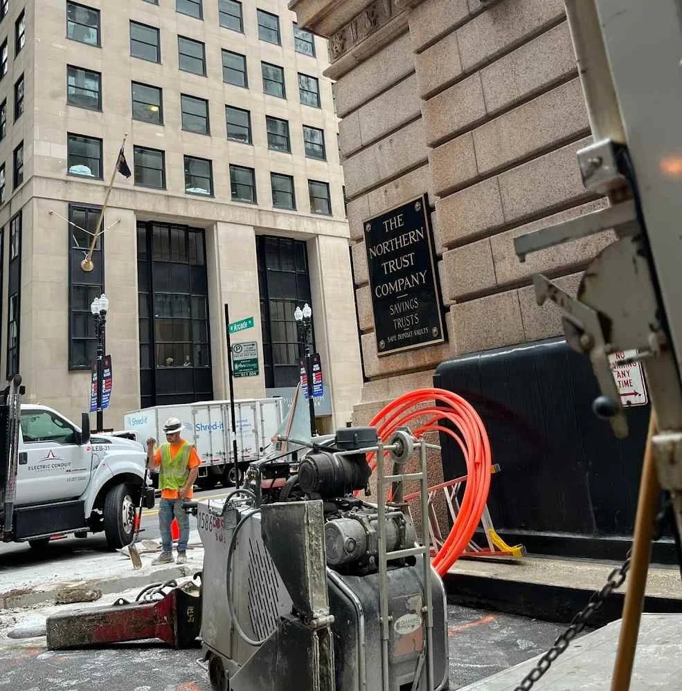 Slab Sawing at Northern Trust Company: 50 S LaSalle St in The Loop